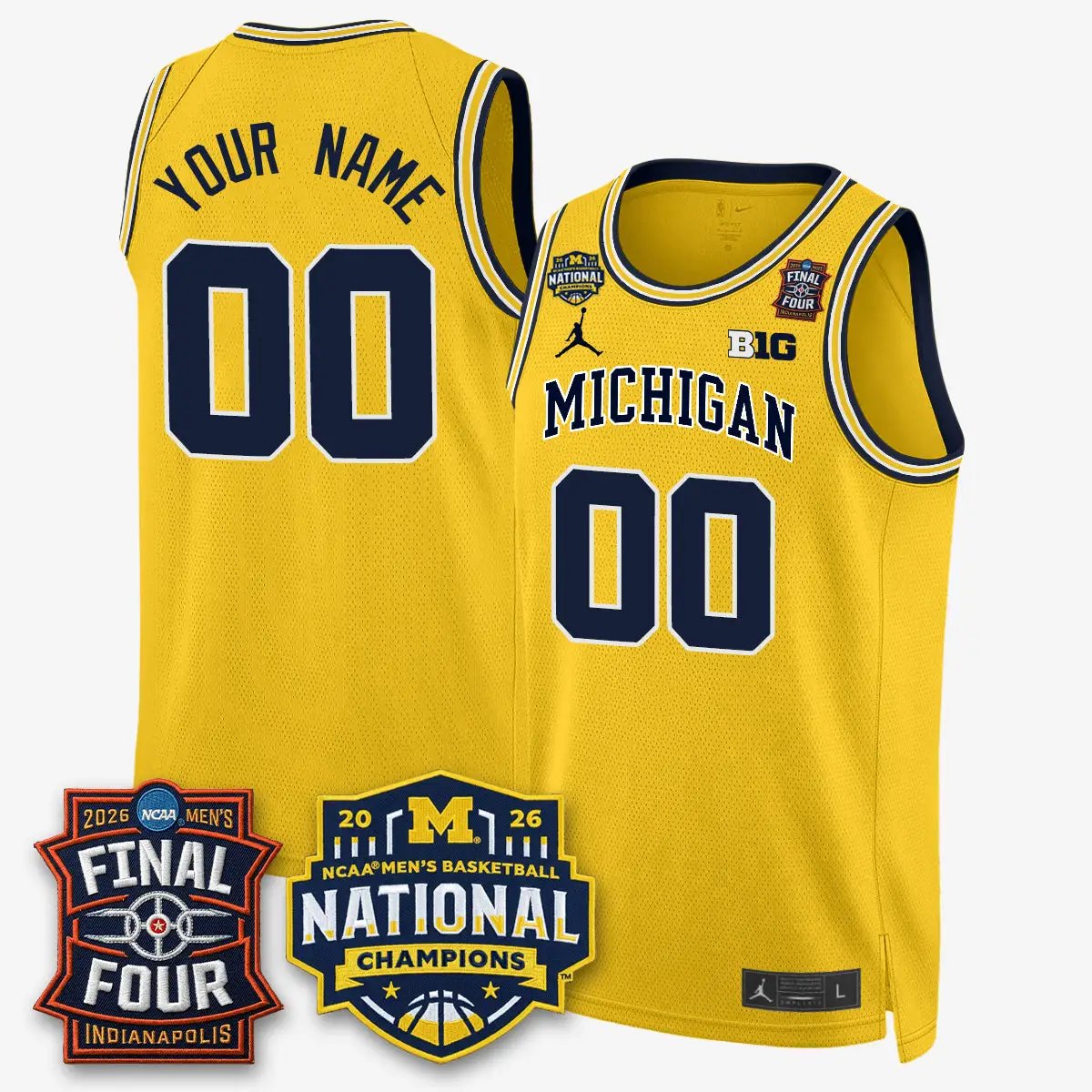 Michigan Wolverines 2026 NCAA Basketball Champions Limited Custom Jersey - All Stitched by Michigan Wolverines