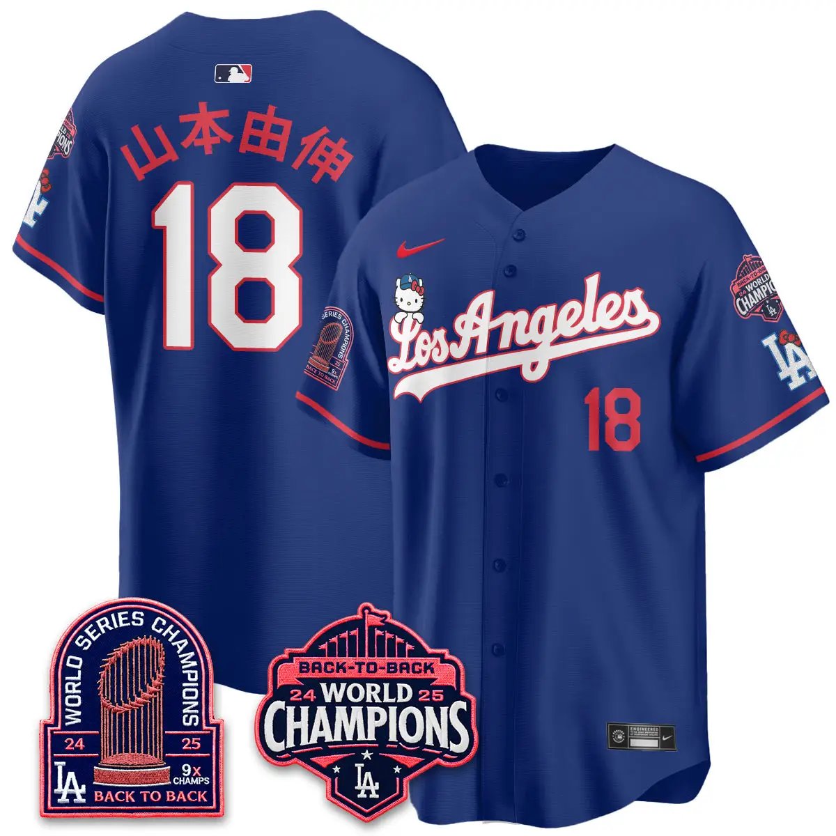 LAD x Hello Kitty Night 2026 Vapor Jersey - All Stitched - V2 by Los Angeles Dodgers