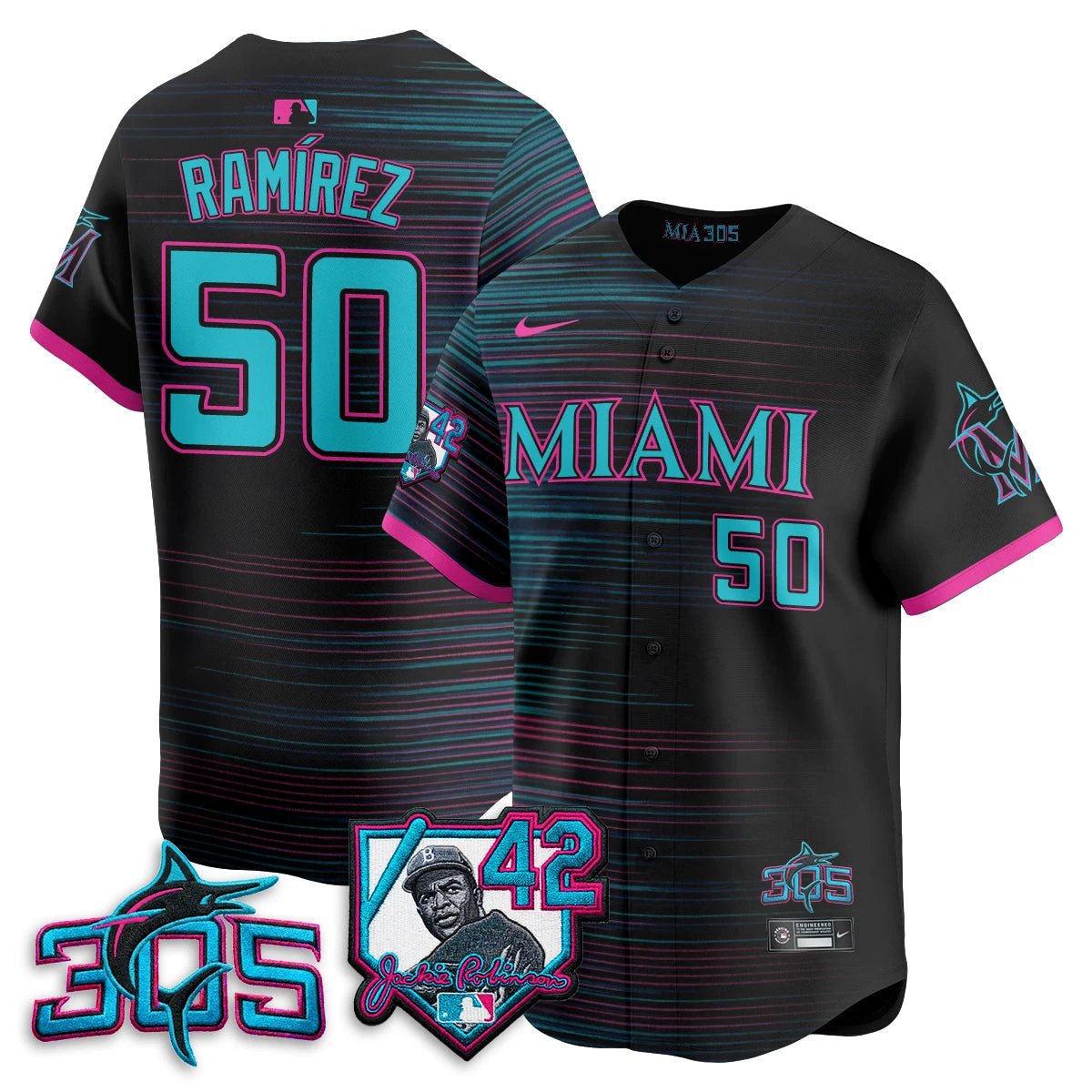MIA 2026 Jackie Robinson New Era Vapor Limited Jersey - All Stitched by Miami Marlins