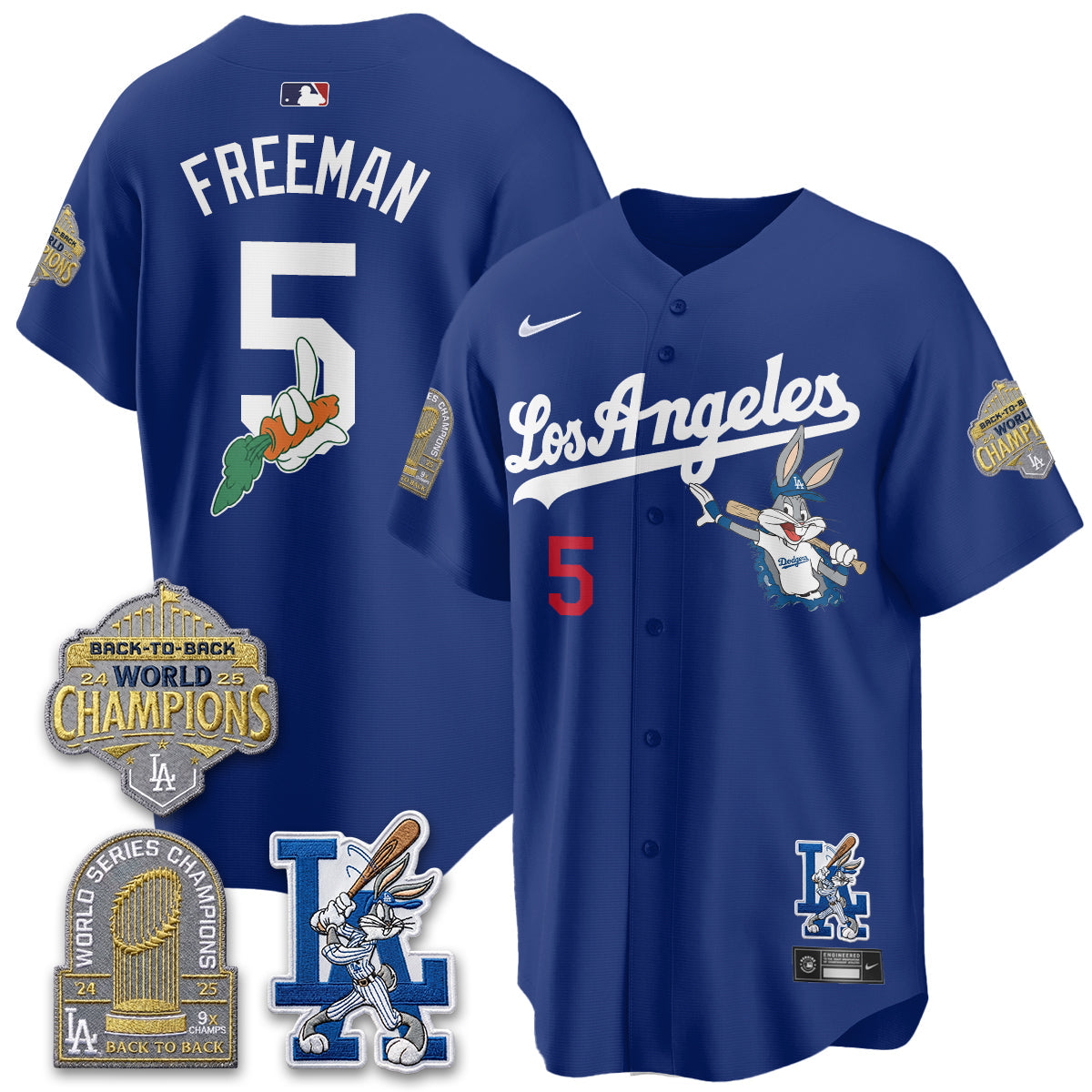 LAD Bunny Vapor Limited Jersey - All Stitched by Los Angeles Dodgers