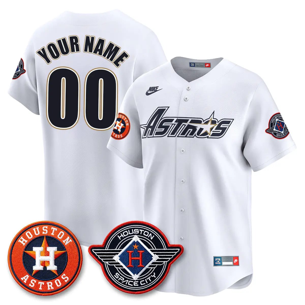 HOU 2026 Space City Vapor Limited Custom Jersey - All Stitched by Houston Astros