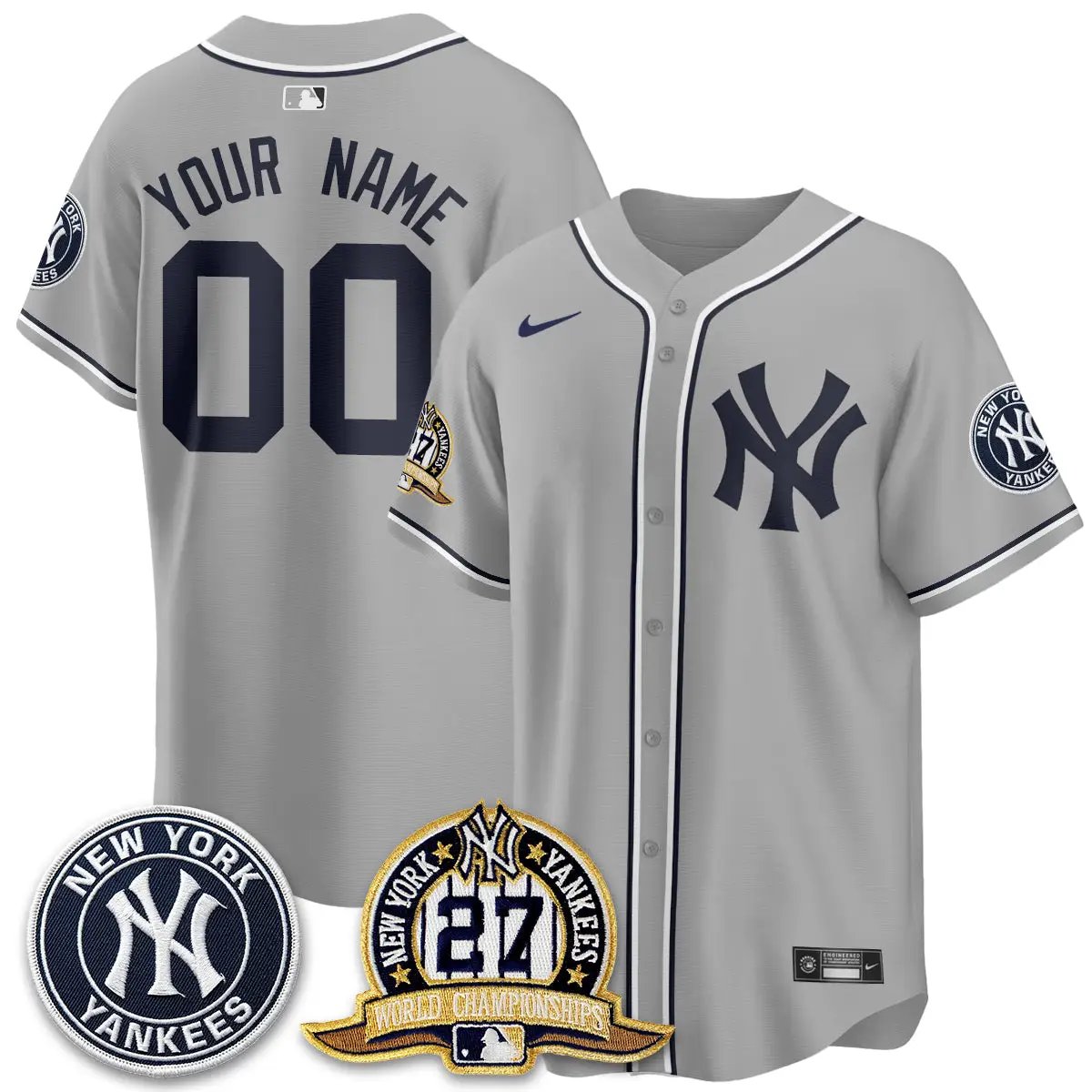 New York Yankees 2026 Black Out Style Vapor Limited Custom Jersey - All Stitched by New York Yankees
