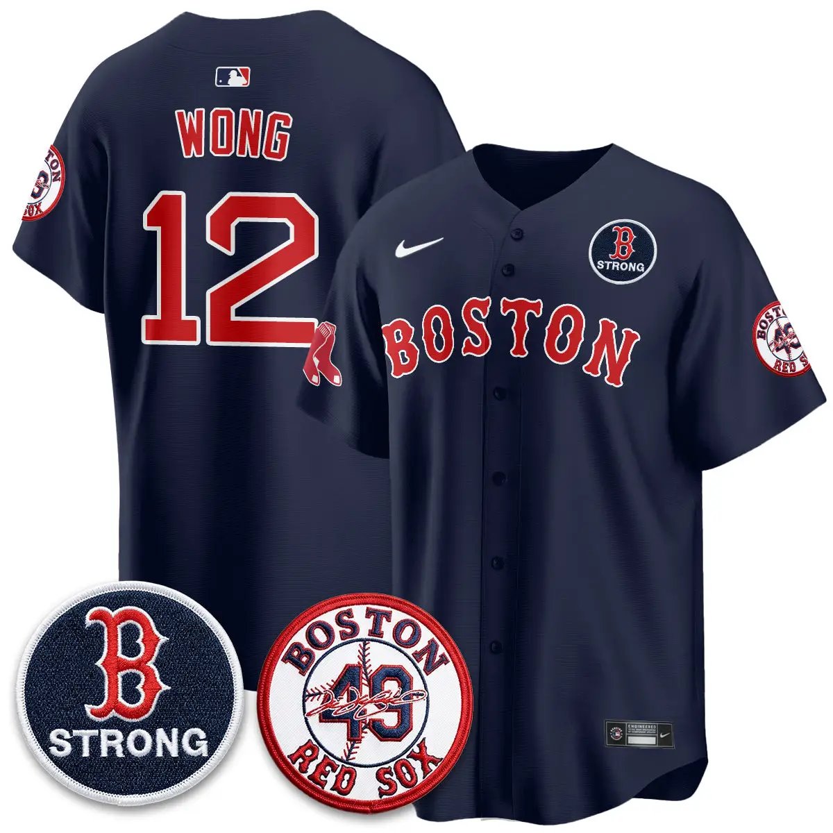 BOS Tim Wakefield Memorial Patch Vaper Premier Limited Jersey - All Stitched V2 by Boston Red Sox