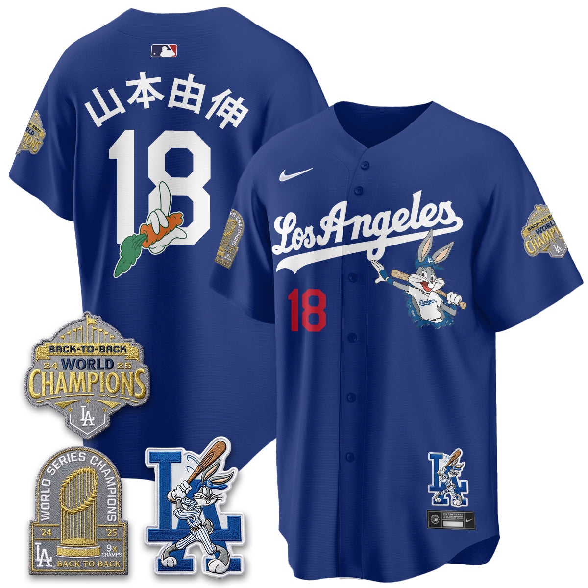 LAD Bunny Vapor Limited Jersey - All Stitched by Los Angeles Dodgers
