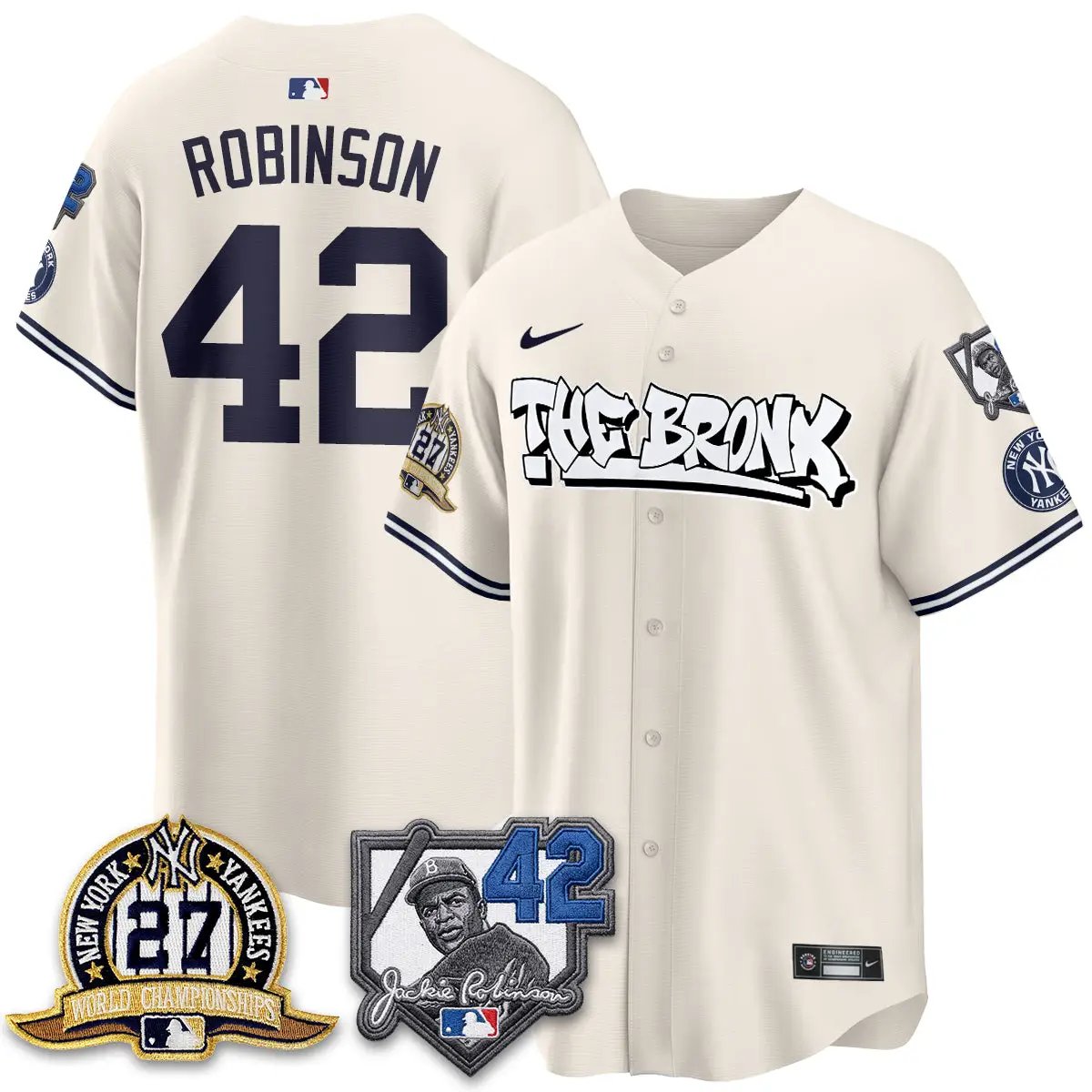 New York Yankees The Bronx 2026 Jackie Robinson Day Vapor Limited Jersey - All Stitched by New York Yankees