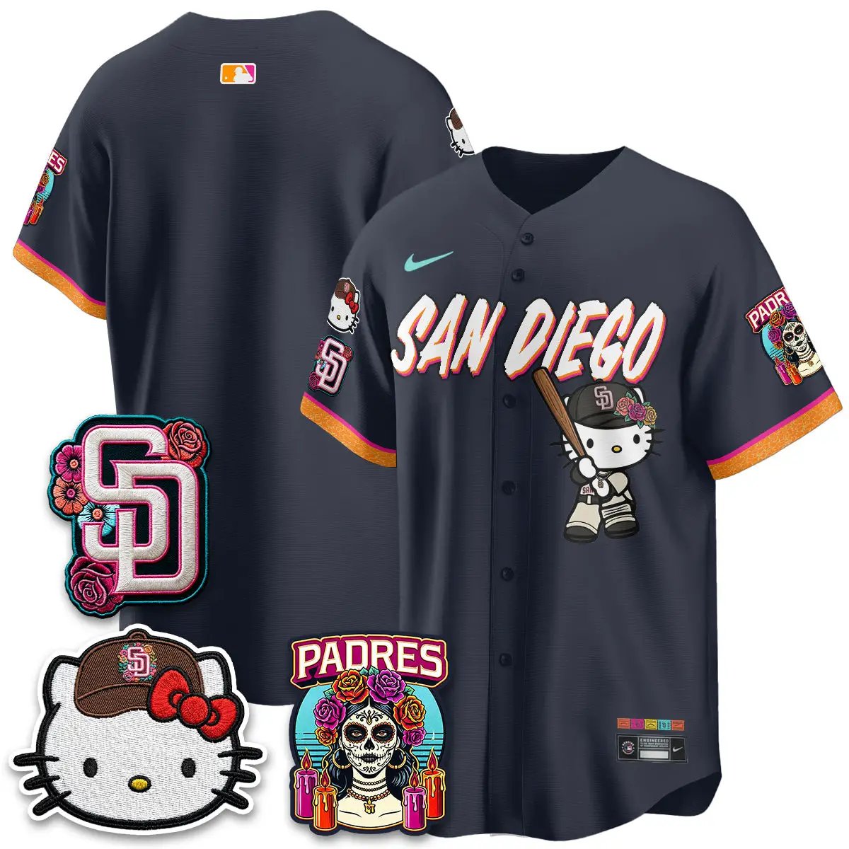 SD 2026 City Connect x Meow KT Vapor Limited Jersey - All Stitched by San Diego Padres