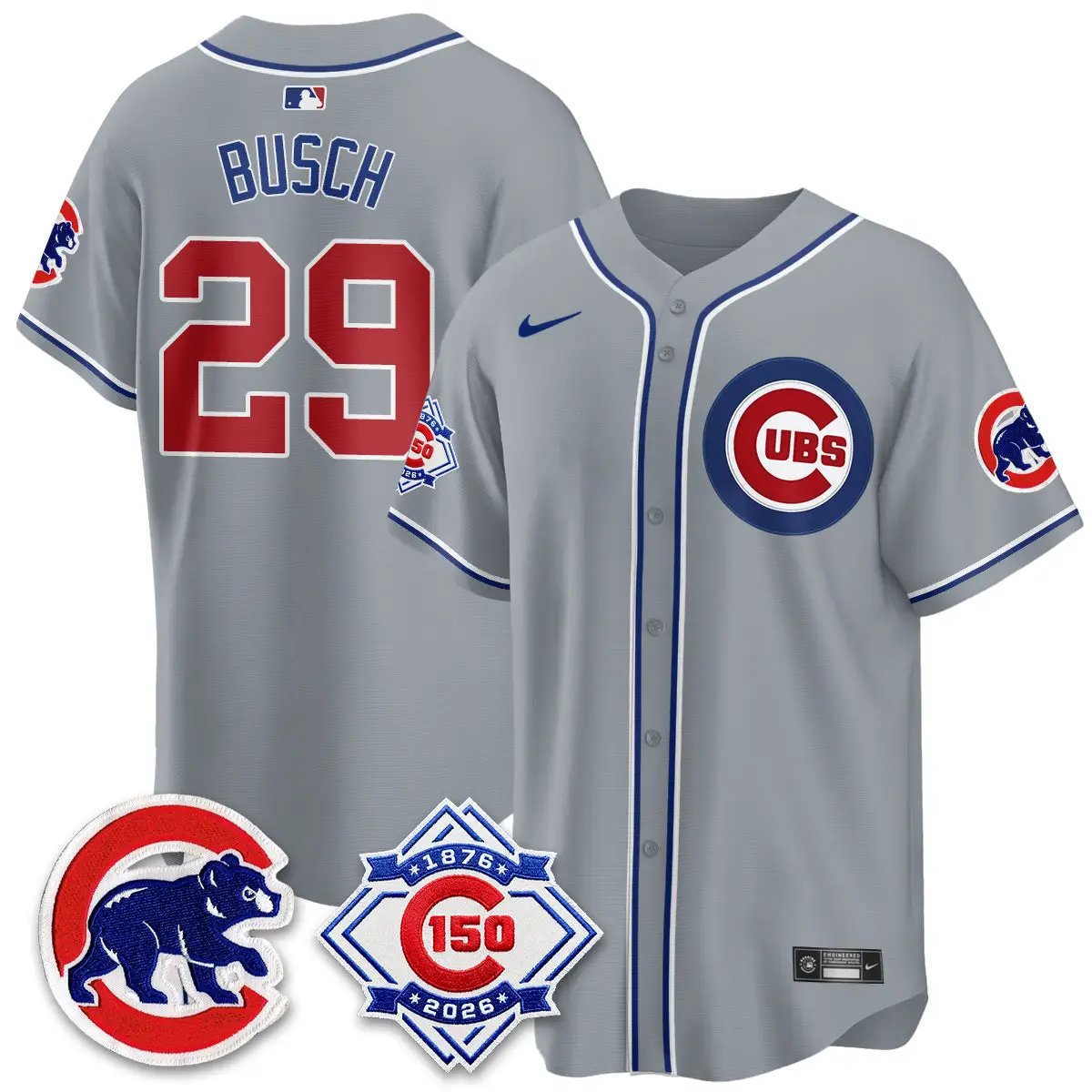 Chicago Cubs 150th Anniversary Black Out Style Vapor Premier Limited Jersey - All Stitched by Chicago Cubs