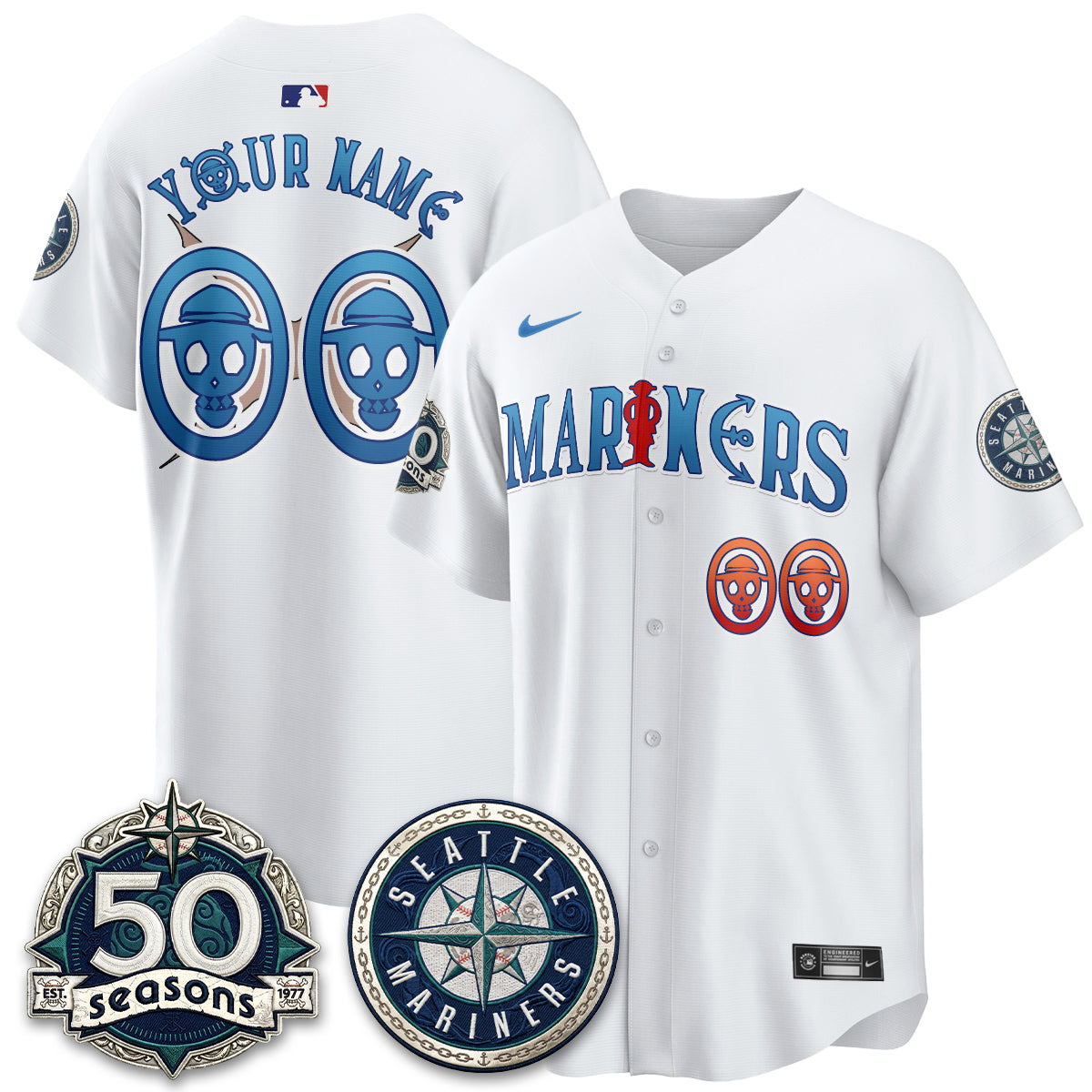 Seattle Mariners x Japanese Cartoon Vapor Limited Custom Jersey - Stitched by Seattle Mariners