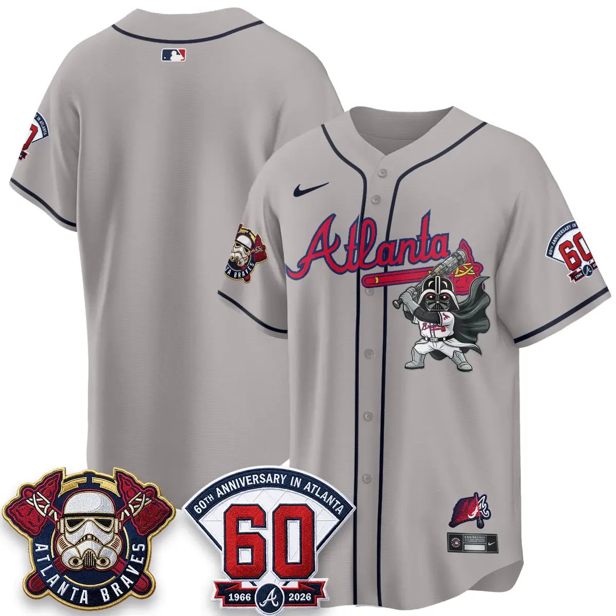 Atlanta Braves x SW Vapor Limited Jersey - Stitched by Atlanta Braves