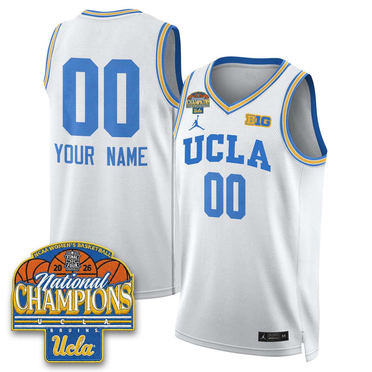 UCLA Women's Basketball National Champion 2026 Limited Custom Jersey - All Stitched by UCLA