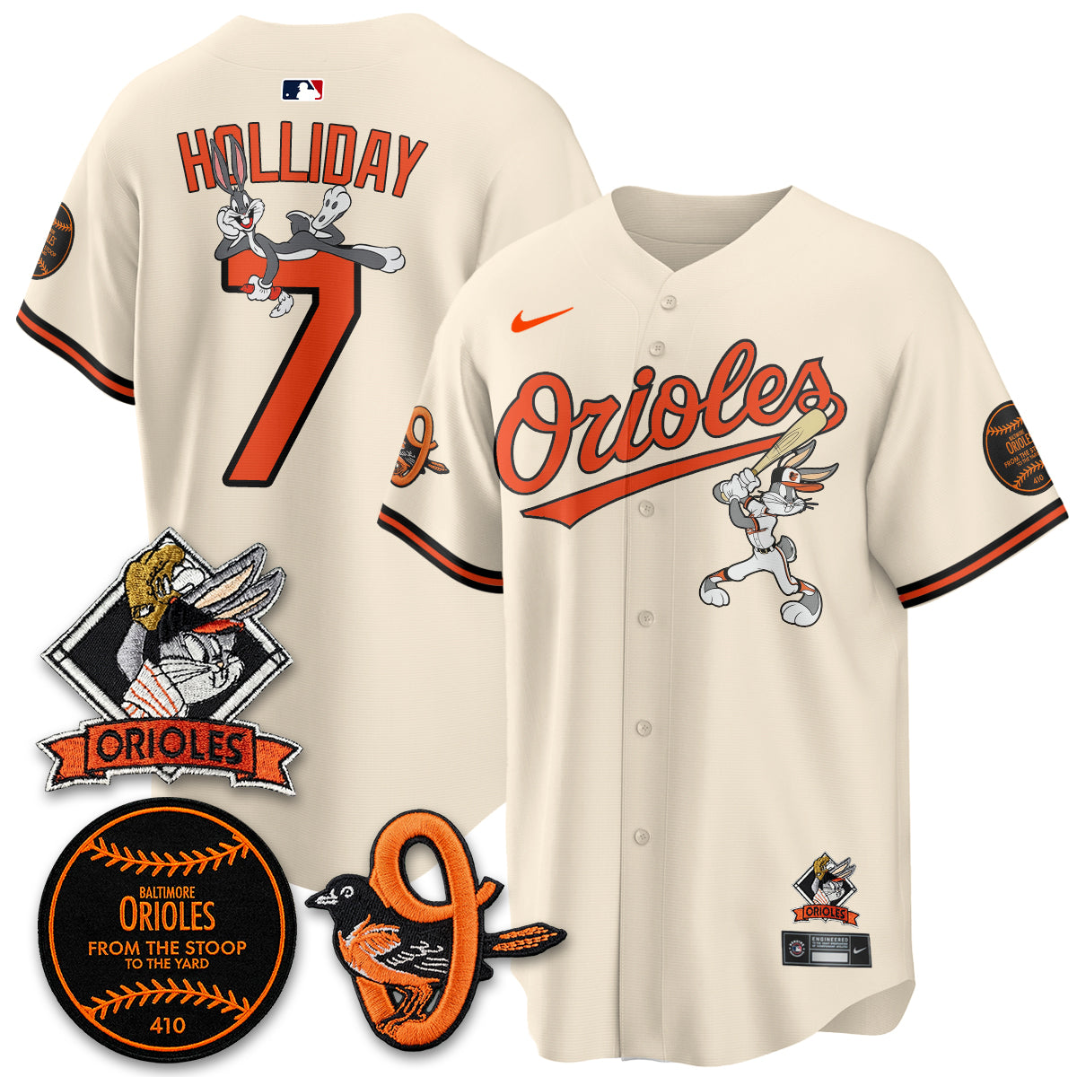 BAL x Bunny Vapor Premier Limited Jersey - Stitched by Baltimore Orioles