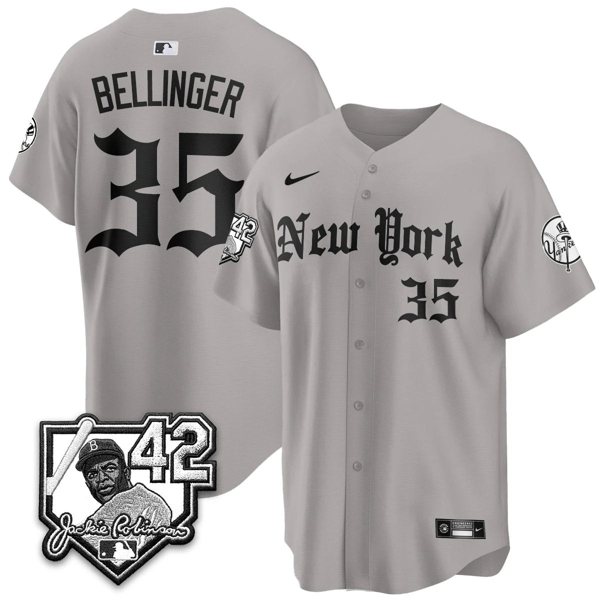 NYY 2026 Jackie Robinson Day Gothic Vapor Limited Jersey - All Stitched by New York Yankees