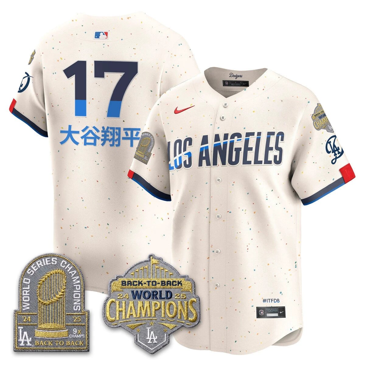 LAD Gold Collection Vapor Limited Jersey - 9x & B2B Champs - All Stitched by Los Angeles Dodgers