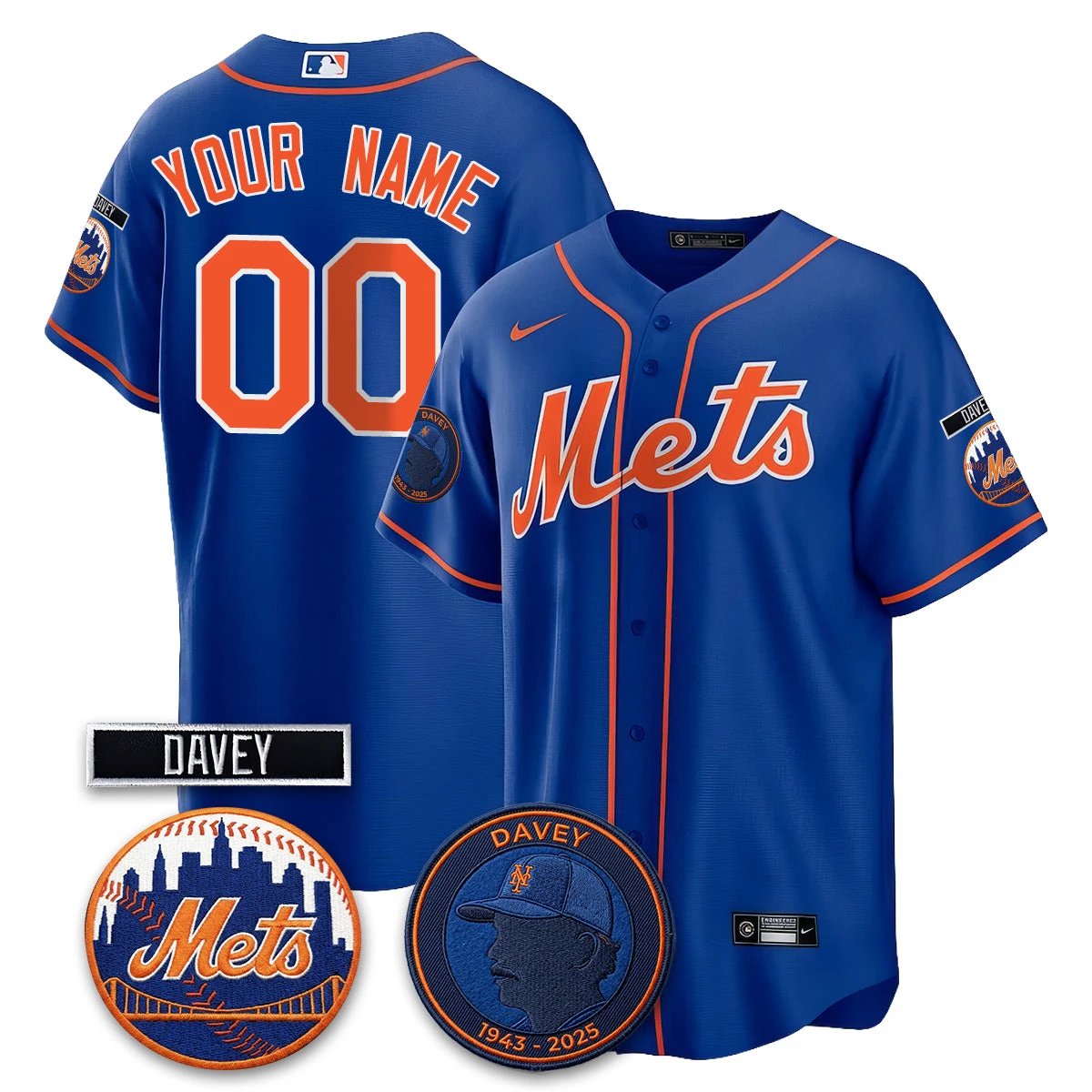 New York Mets 2026 Davey Johnson In Memoriam Vapor Limited Custom Jersey - All Stitched by New York Mets