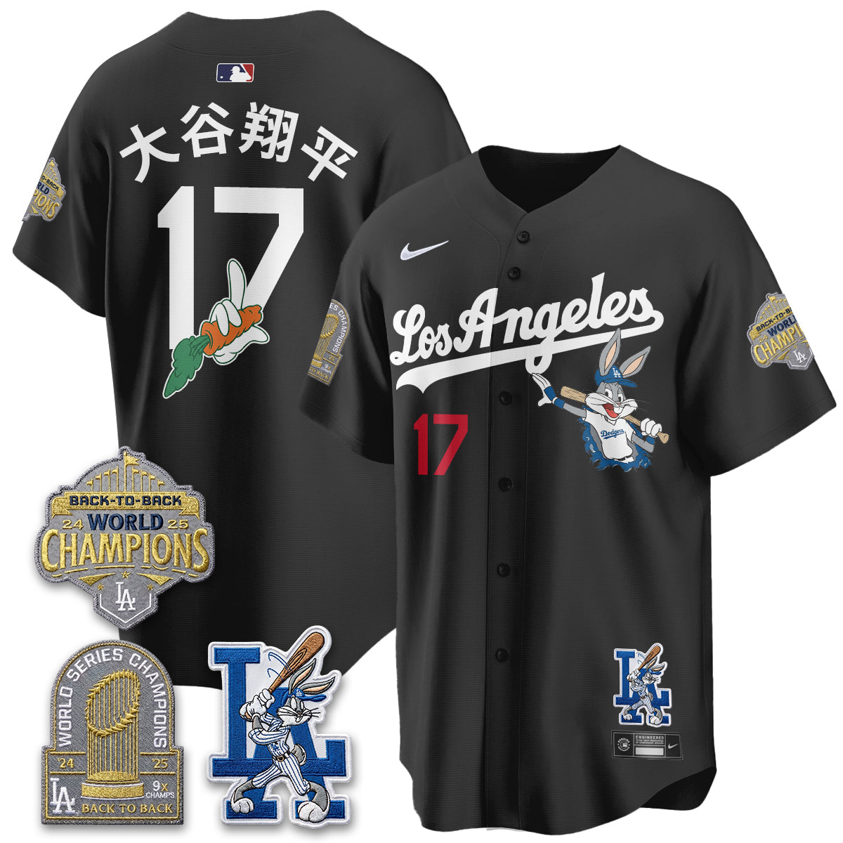 LAD Bunny Vapor Limited Jersey - All Stitched by Los Angeles Dodgers