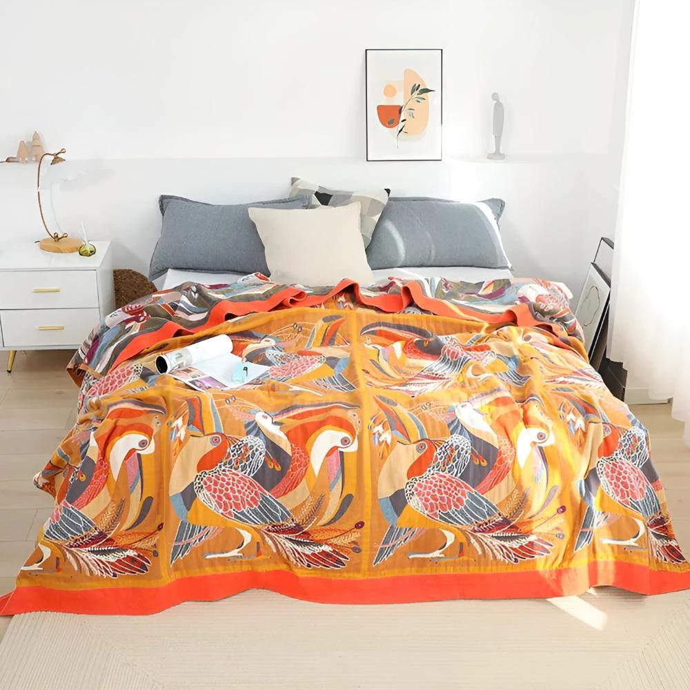 Toucan Bird Cotton Throw by Casa & Beyond