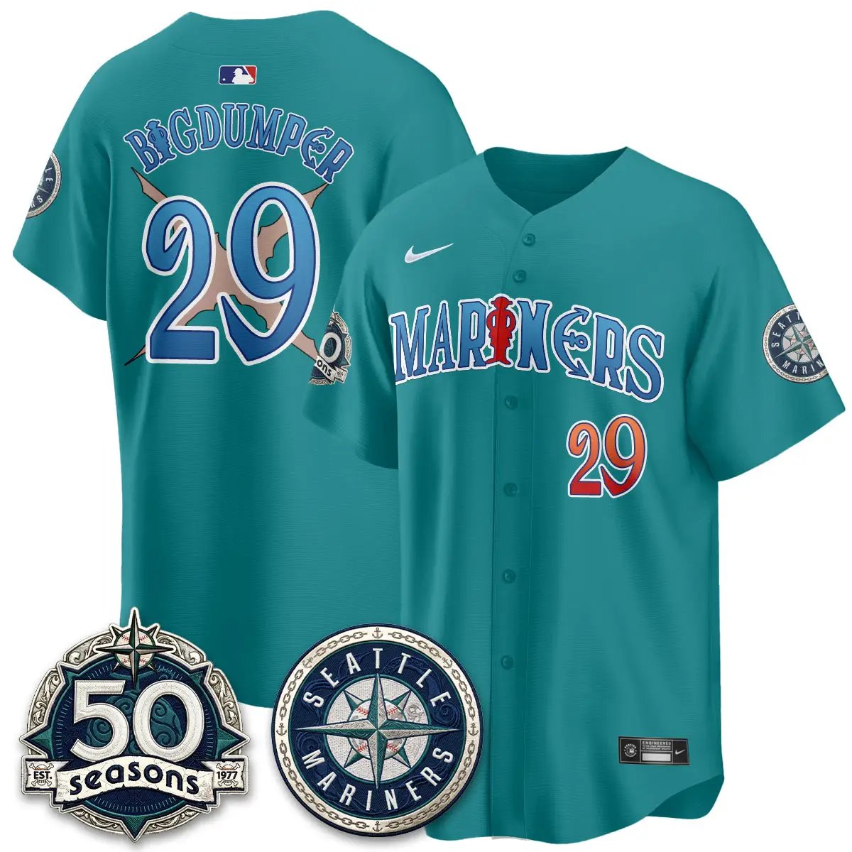 Seattle Mariners x Japanese Cartoon Vapor Limited Jersey - Stitched by Seattle Mariners