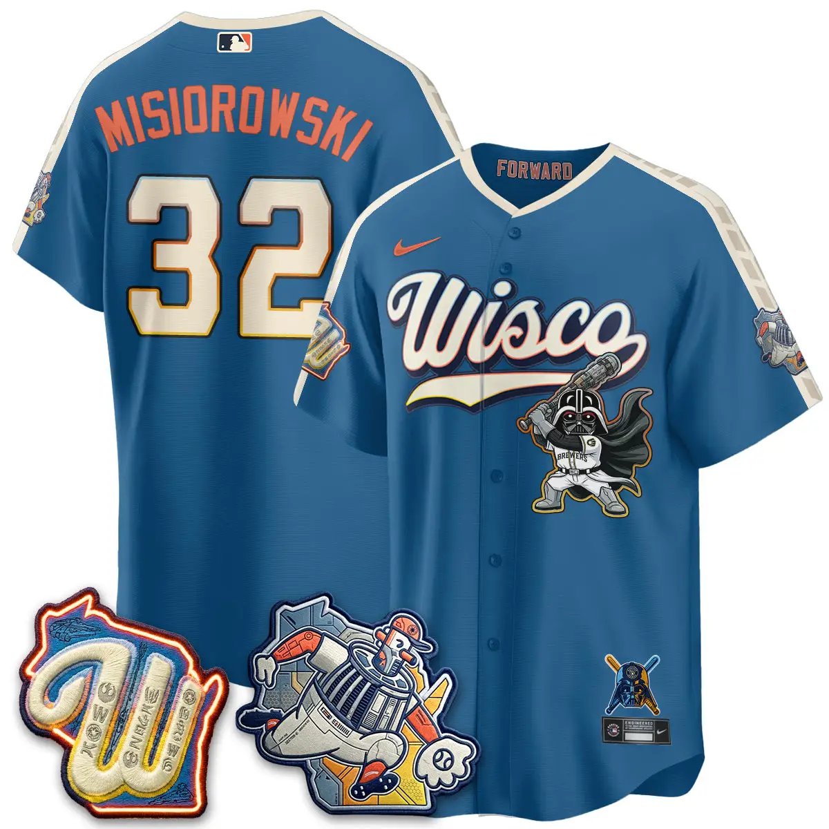 MIL x SW Limited Jersey - Stitched by Milwaukee Brewers