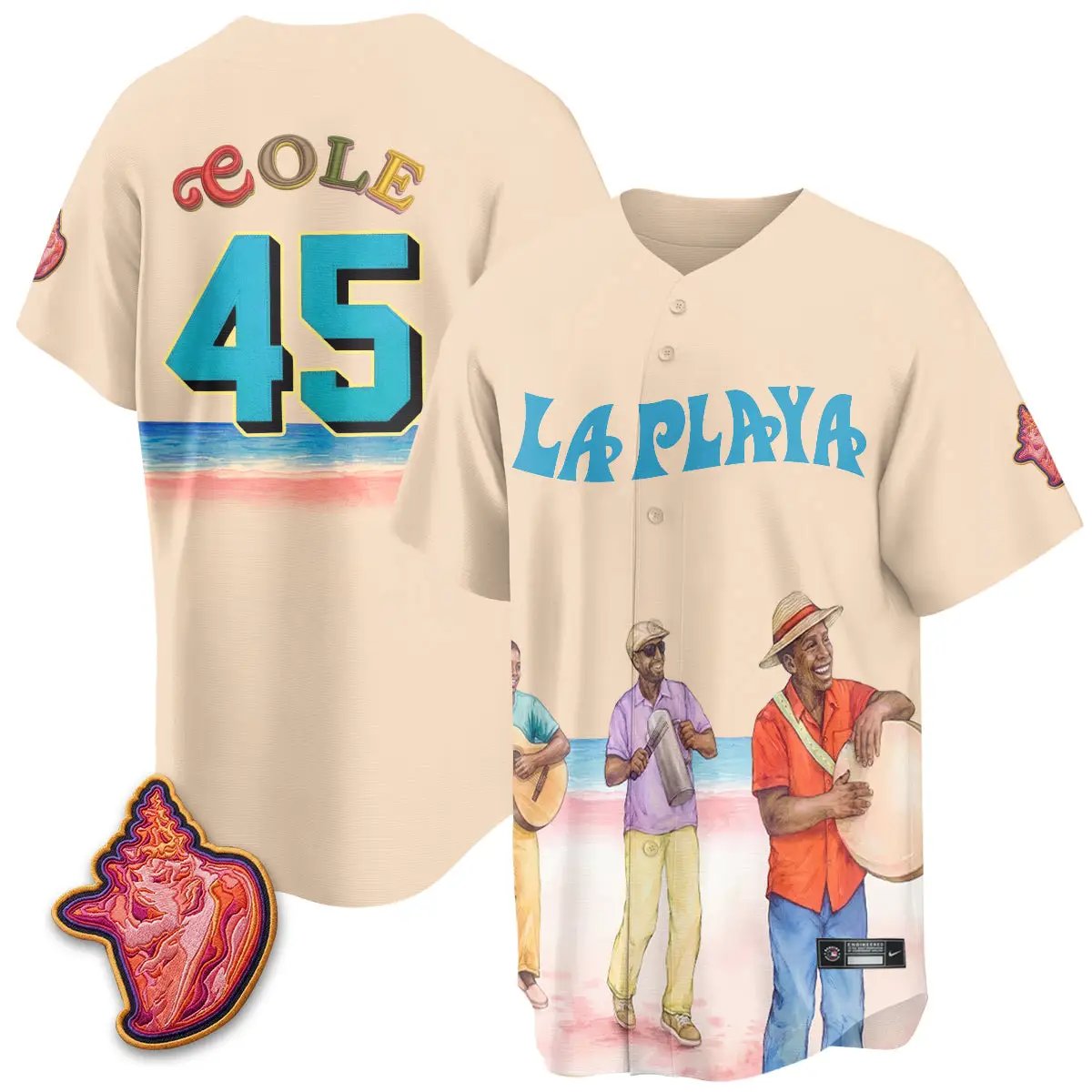 NYY Beach Connect "La Playa" Edition Vapor Jersey- Patch Stitched by New York Yankees