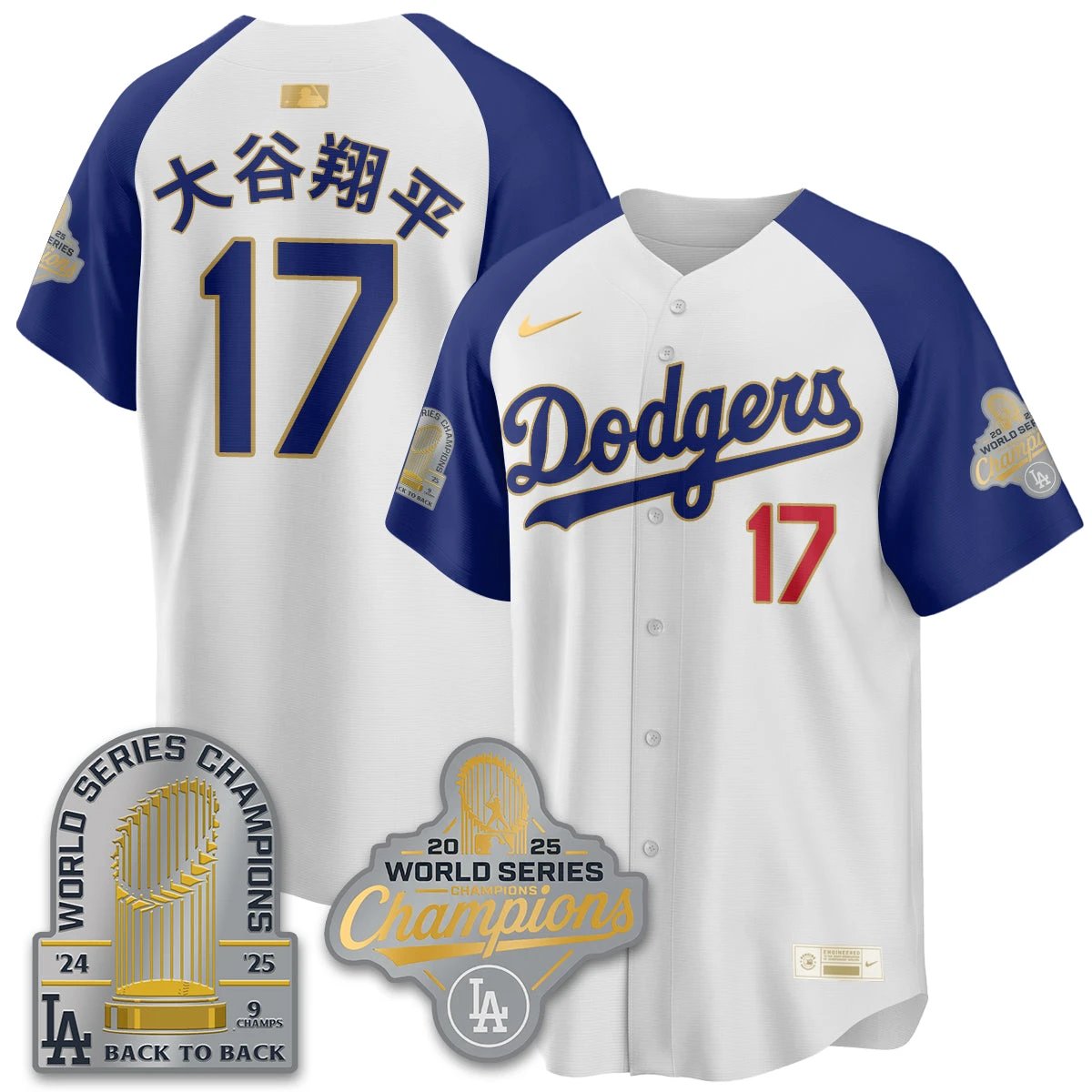 LAD Gold Collection Stadium Vapor Limited Jersey - 9x Champs - All Stitched by Los Angeles Dodgers