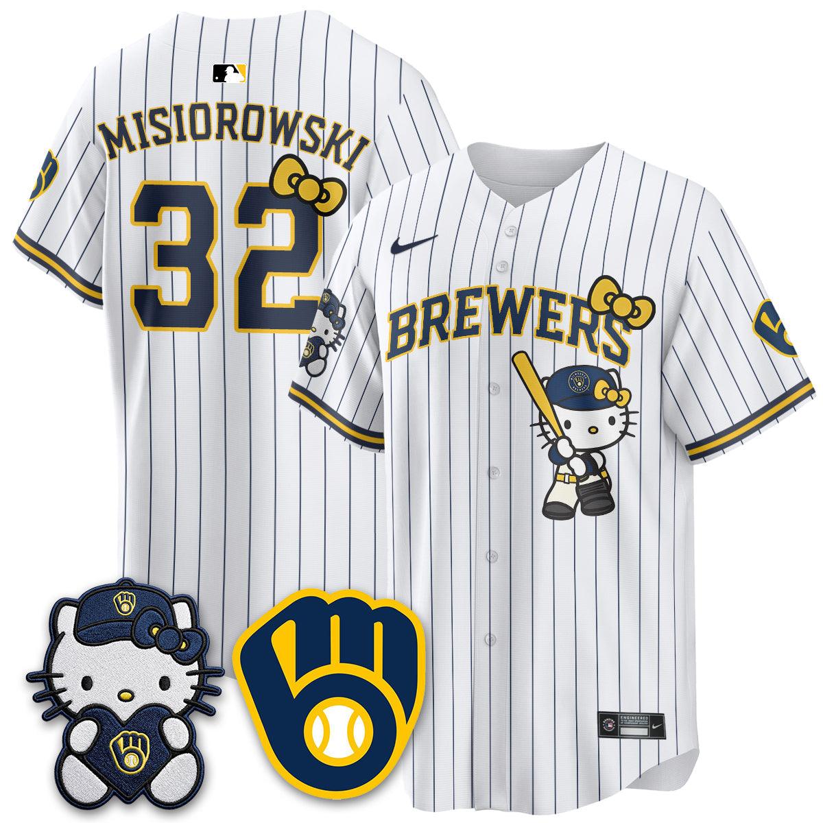 Milwaukee Brewers Meow KT Night Vapor Limited Jersey - All Stitched by Milwaukee Brewers