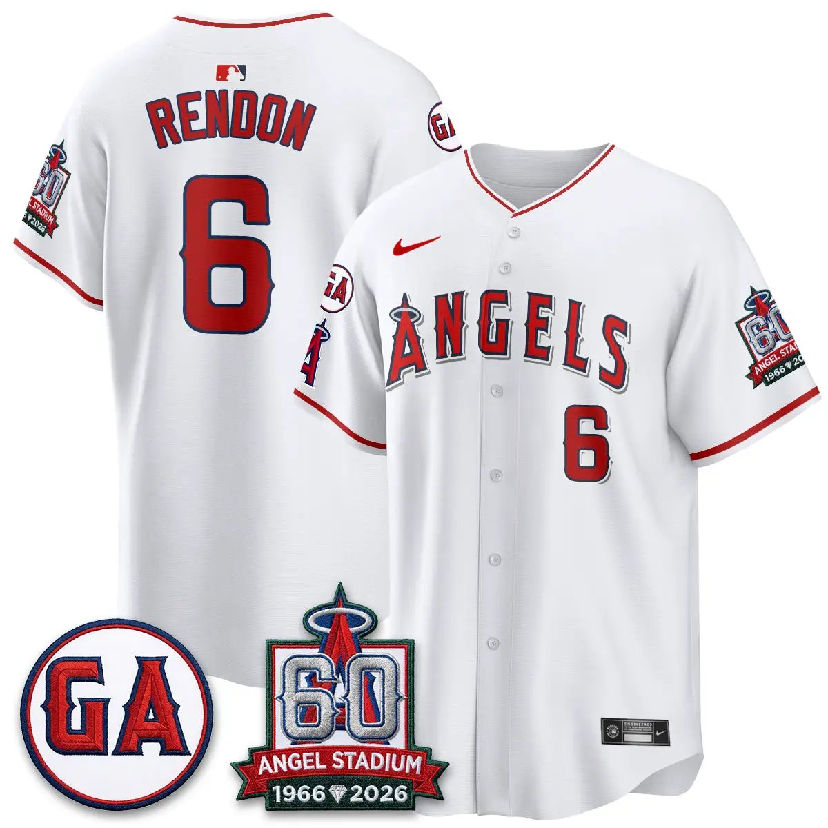 LAA 60th Anniversary Vapor Jersey - All Stitched V3 by Los Angeles Angels