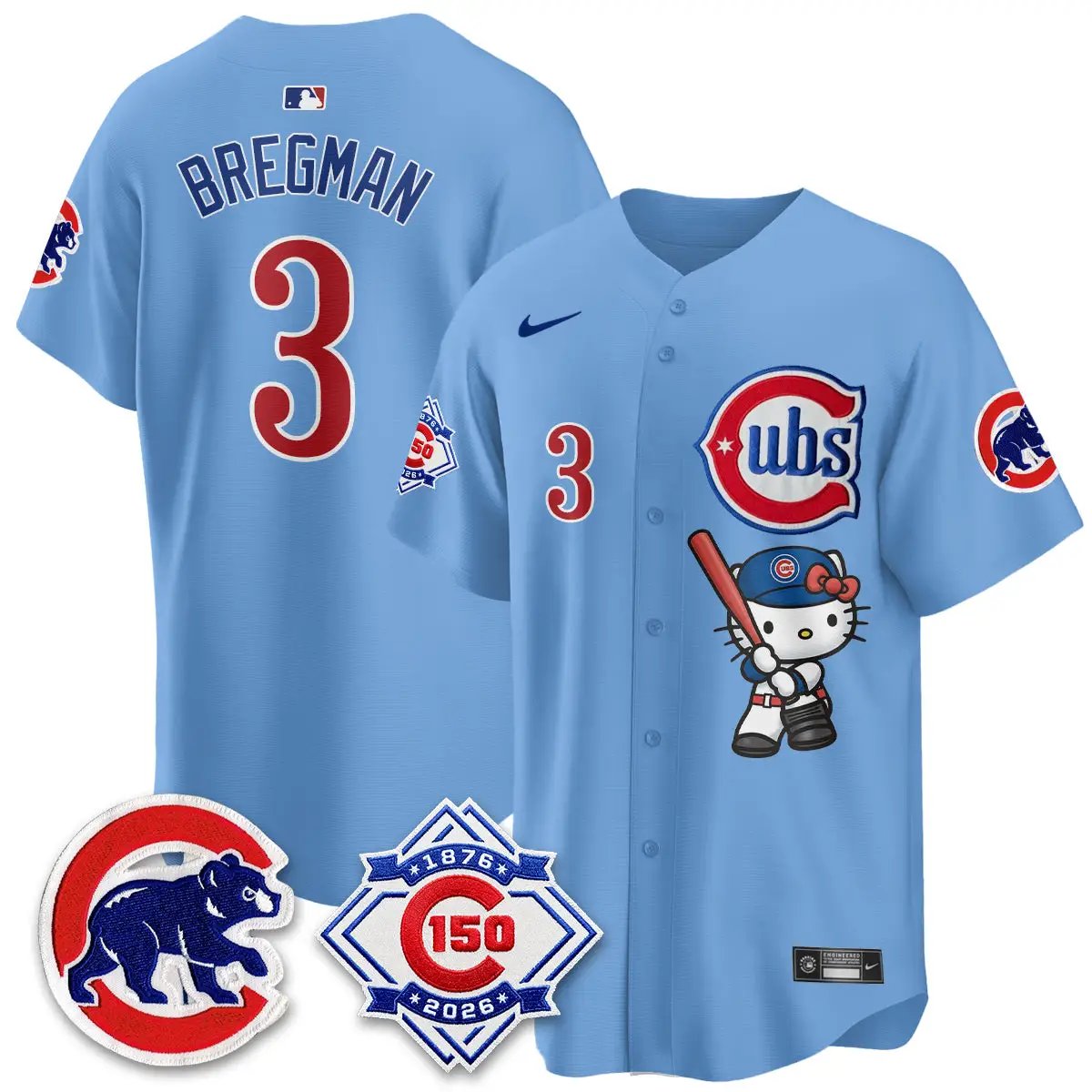 Chicago Cubs x Meow KT Vapor Premier Limited Jersey - All Stitched by Chicago Cubs