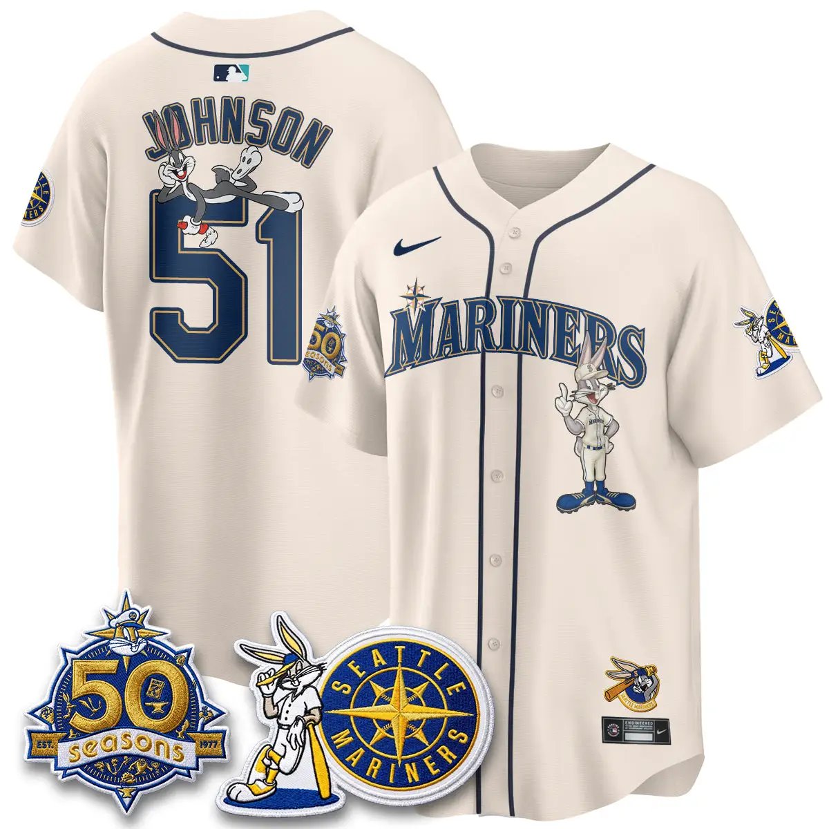 SEA x Bunny Vapor Premier Limited Jersey - Stitched by Seattle Mariners
