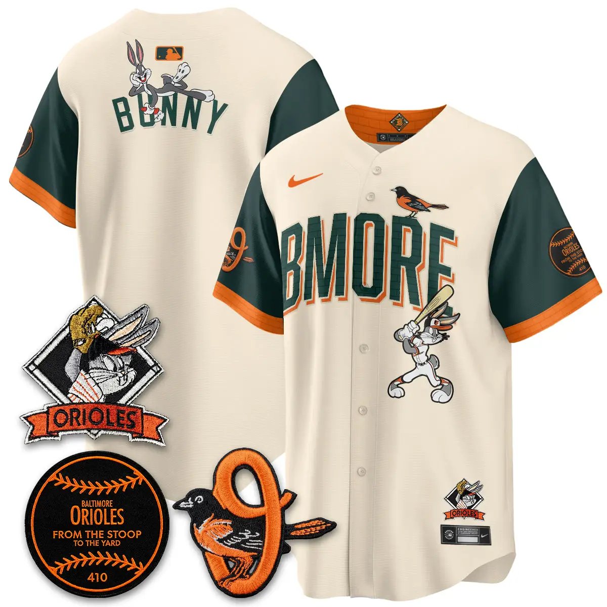 BAL x Bunny Vapor Premier Limited Jersey - Stitched by Baltimore Orioles