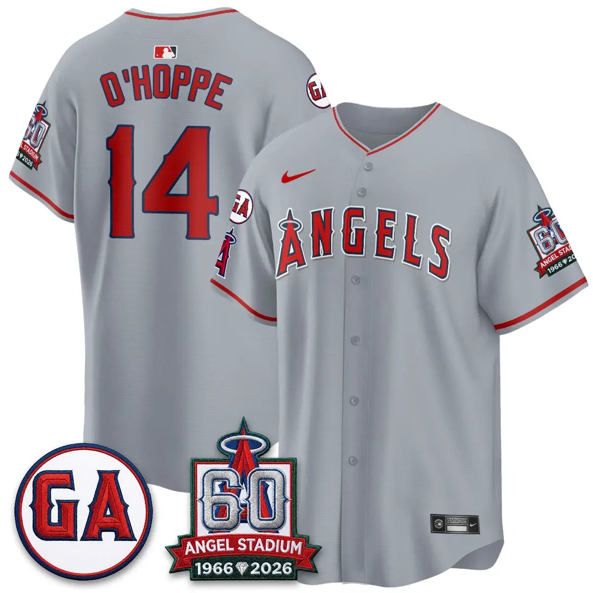 LAA 60th Anniversary Vapor Jersey - All Stitched V3 by Los Angeles Angels