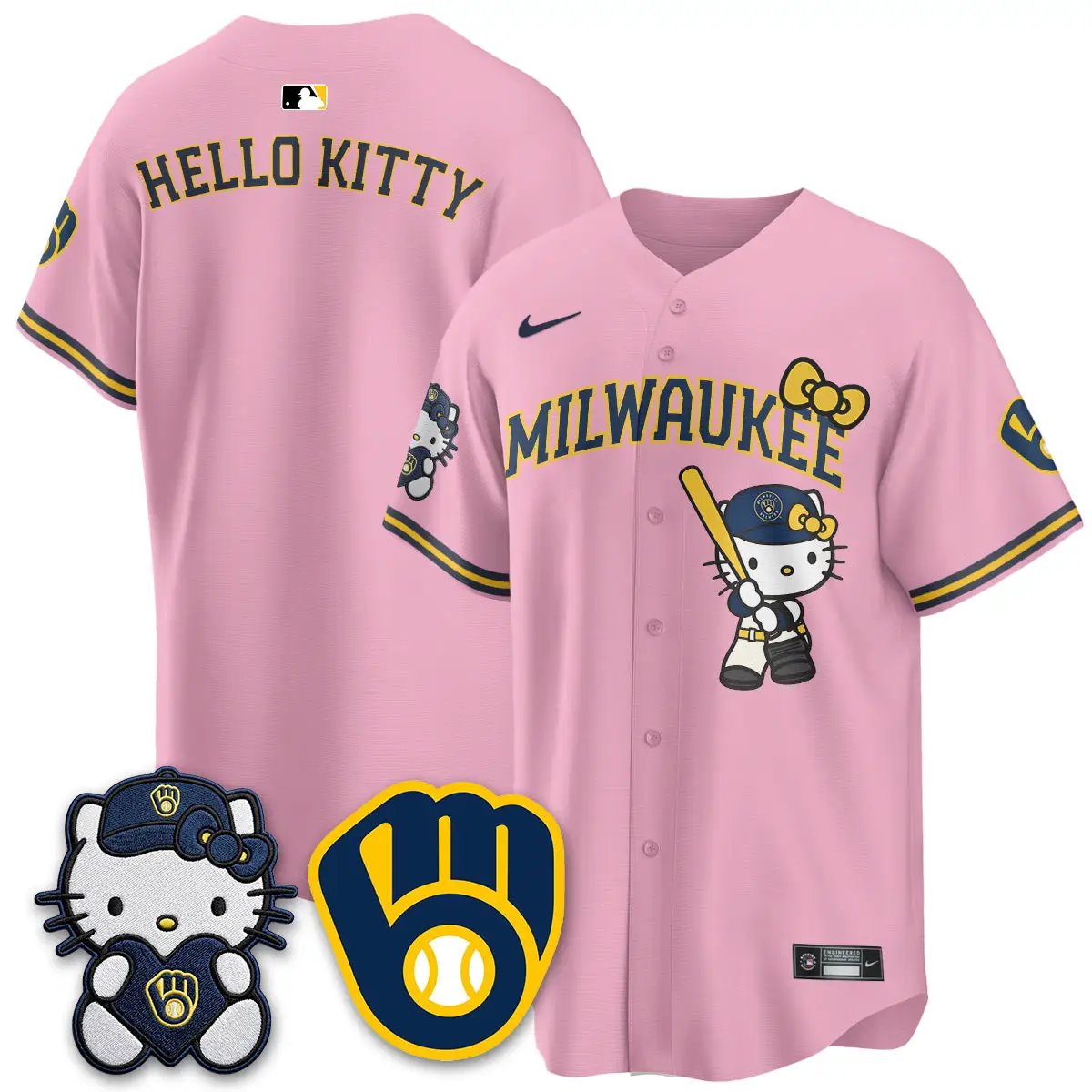 Milwaukee Brewers Meow KT Night Vapor Limited Jersey - All Stitched by Milwaukee Brewers