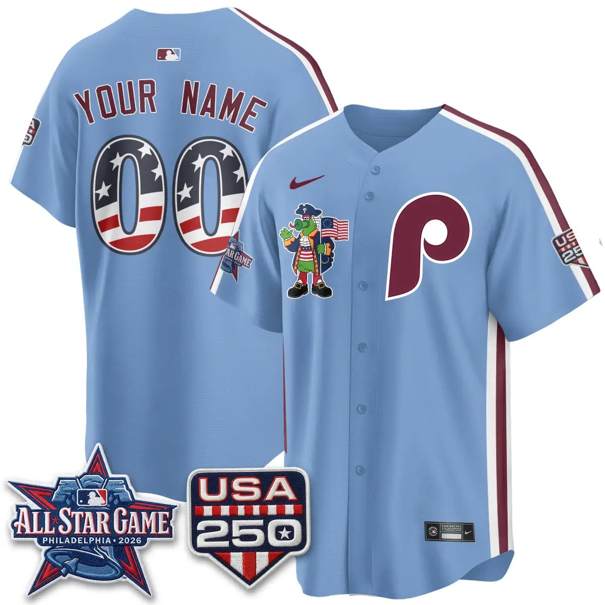 PHI 2026 All Star Phanatic Edition Vapor Custom Jersey - Stitched by Philadelphia Phillies