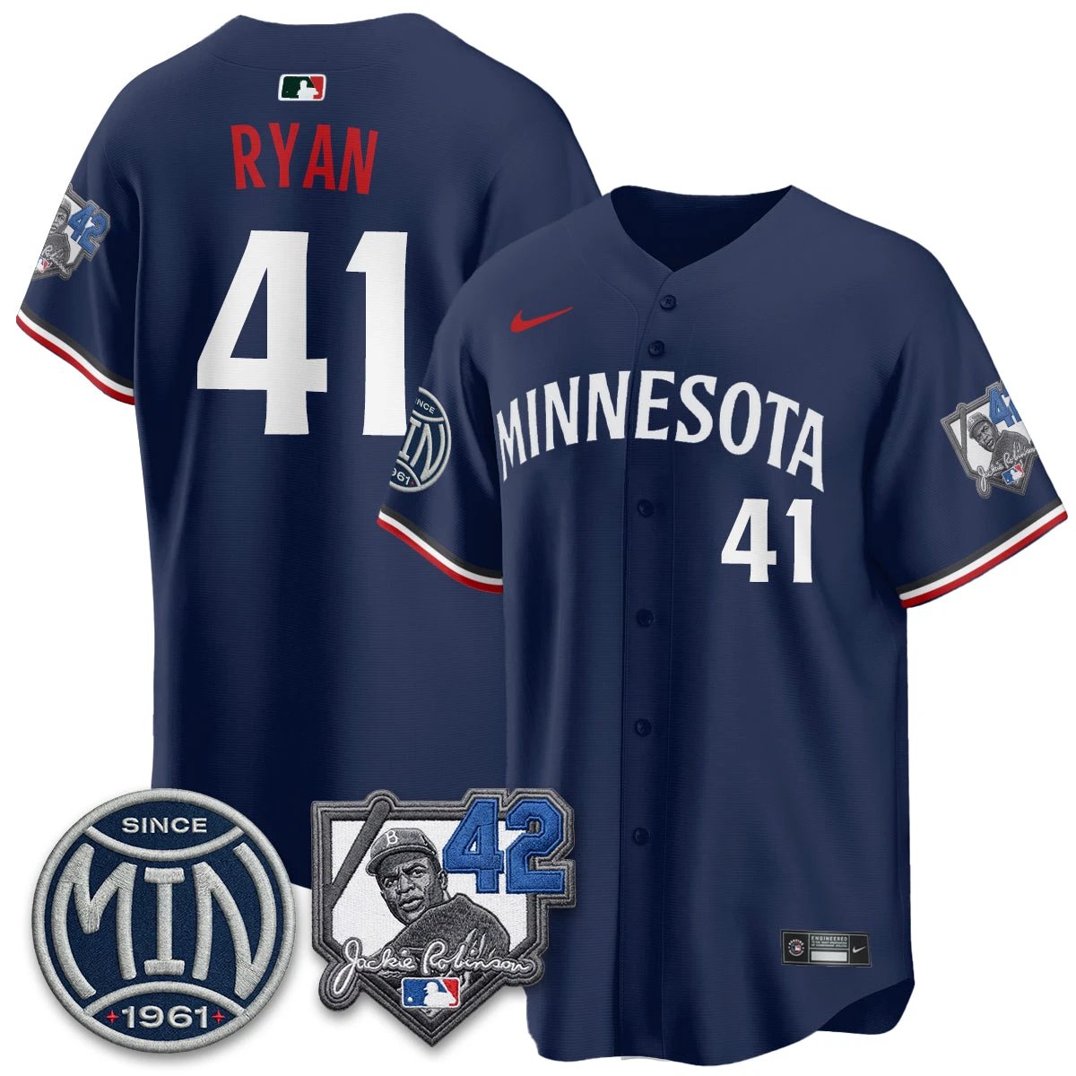 Minnesota Twins 2026 Jackie Robinson Day Vapor Limited Jersey - All Stitched by Minnesota Twins