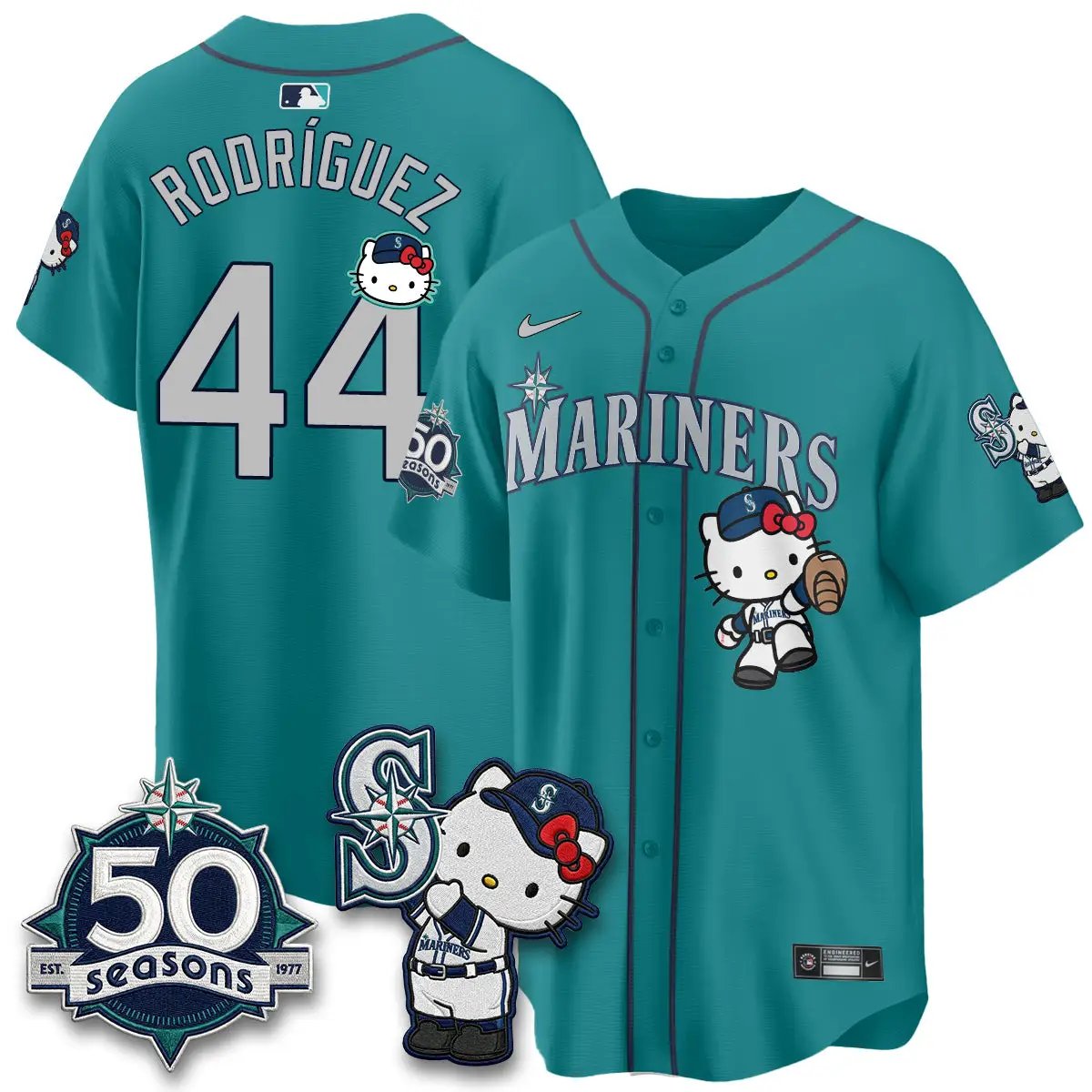 SEA x Meow KT Night Limited Jersey - All Stitched V2 by Seattle Mariners