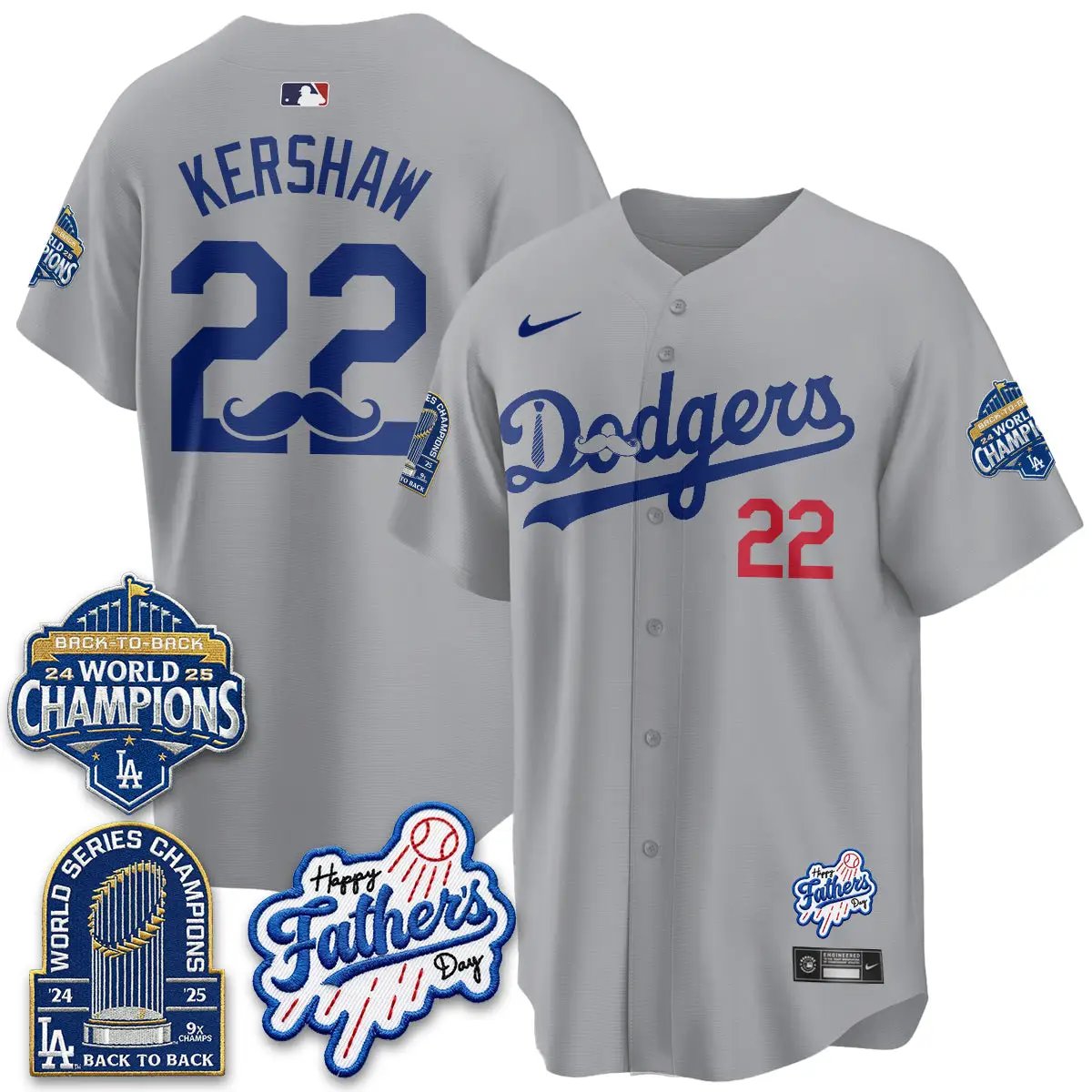 LAD Happy Father's Day 2026 Jersey - Stitched by Los Angeles Dodgers