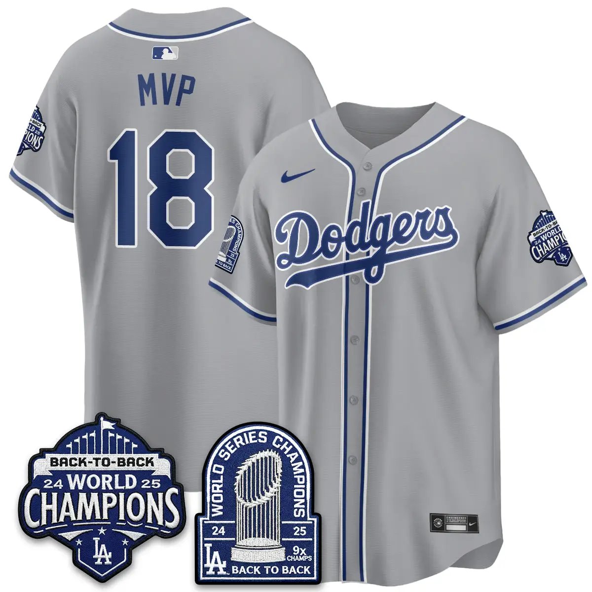 LAD 2026 Black Out Style Vapor Limited Jersey - B2B Champs - All Stitched by Los Angeles Dodgers