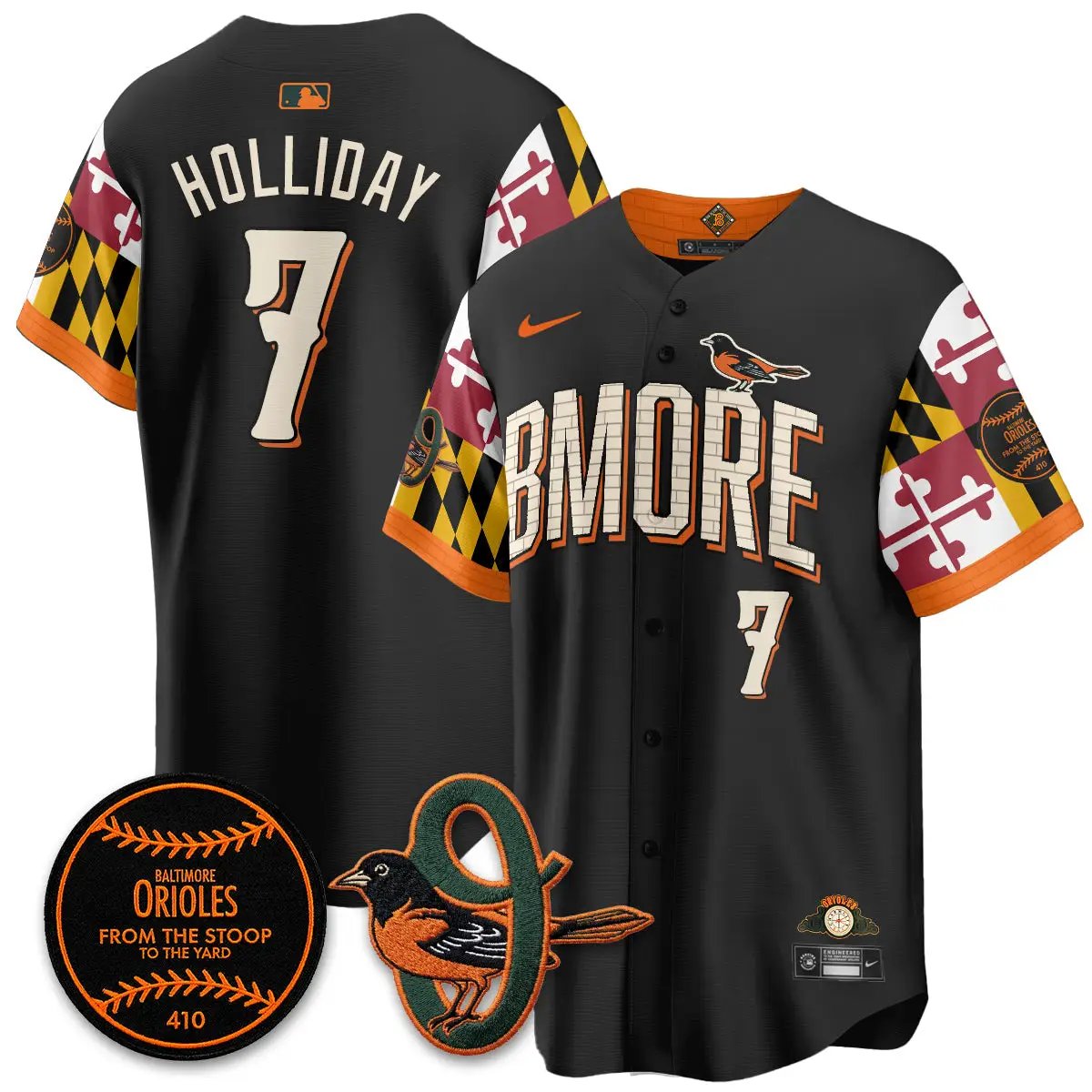 BAL x Maryland State Flag 2026 Vapor Jersey - All Stitched by Baltimore Orioles