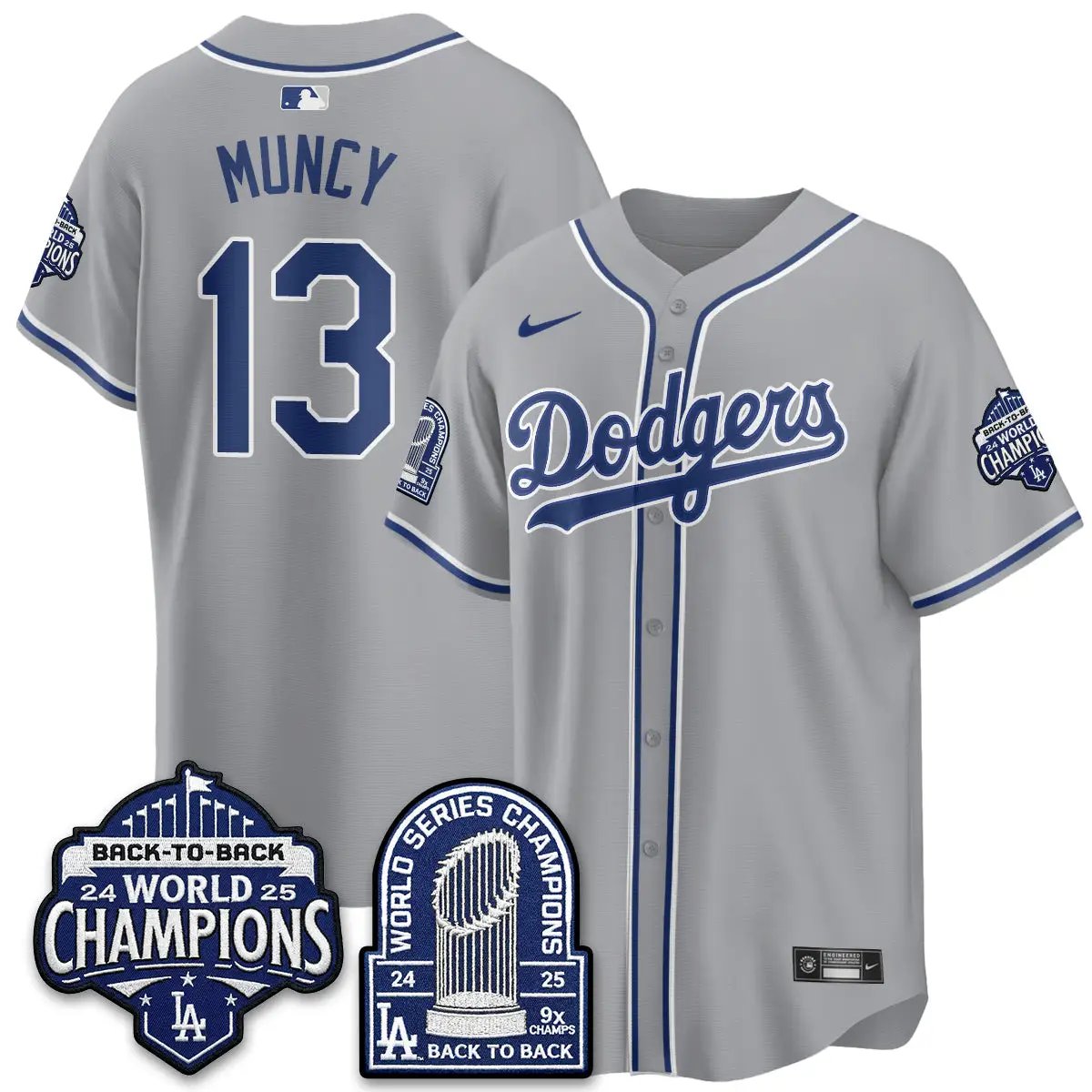 LAD 2026 Black Out Style Vapor Limited Jersey - B2B Champs - All Stitched by Los Angeles Dodgers
