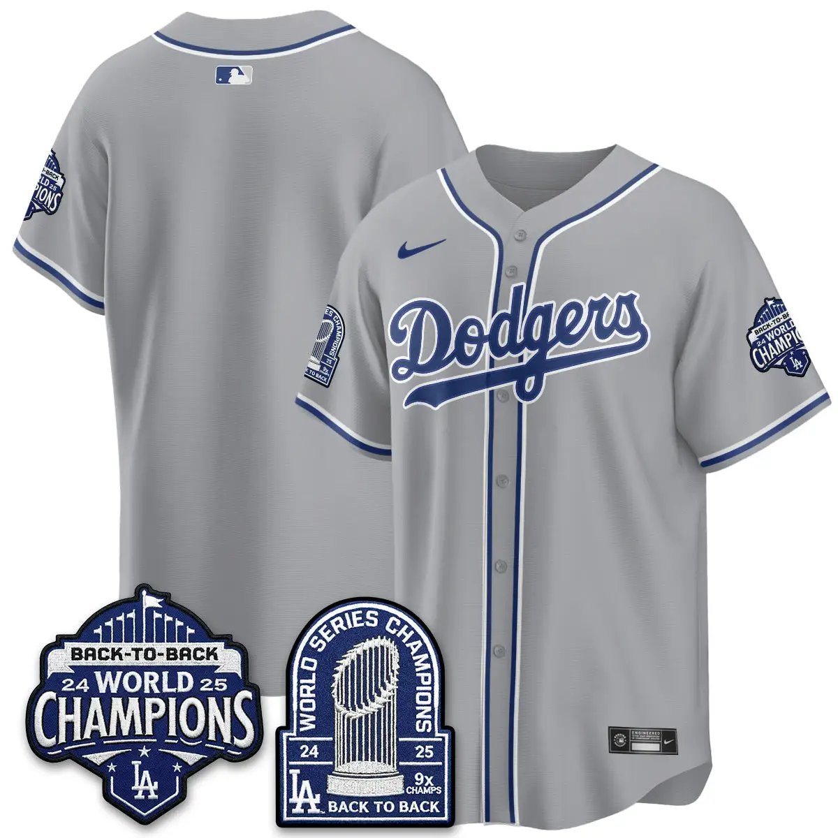 LAD 2026 Black Out Style Vapor Limited Jersey - B2B Champs - All Stitched by Los Angeles Dodgers