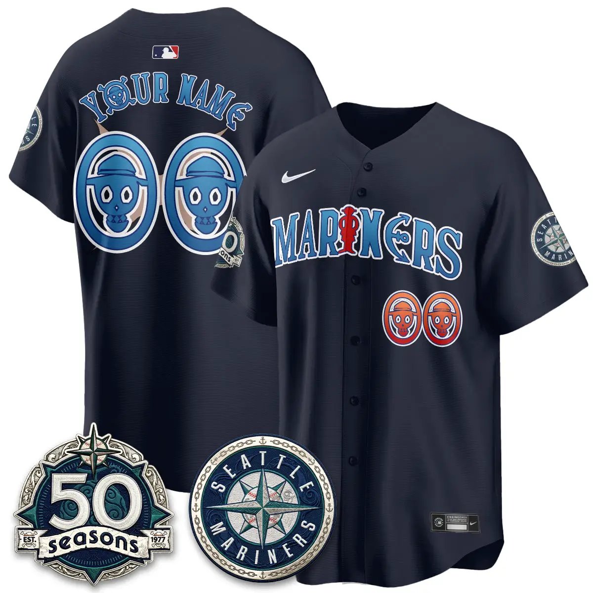 Seattle Mariners x Japanese Cartoon Vapor Limited Custom Jersey - Stitched by Seattle Mariners