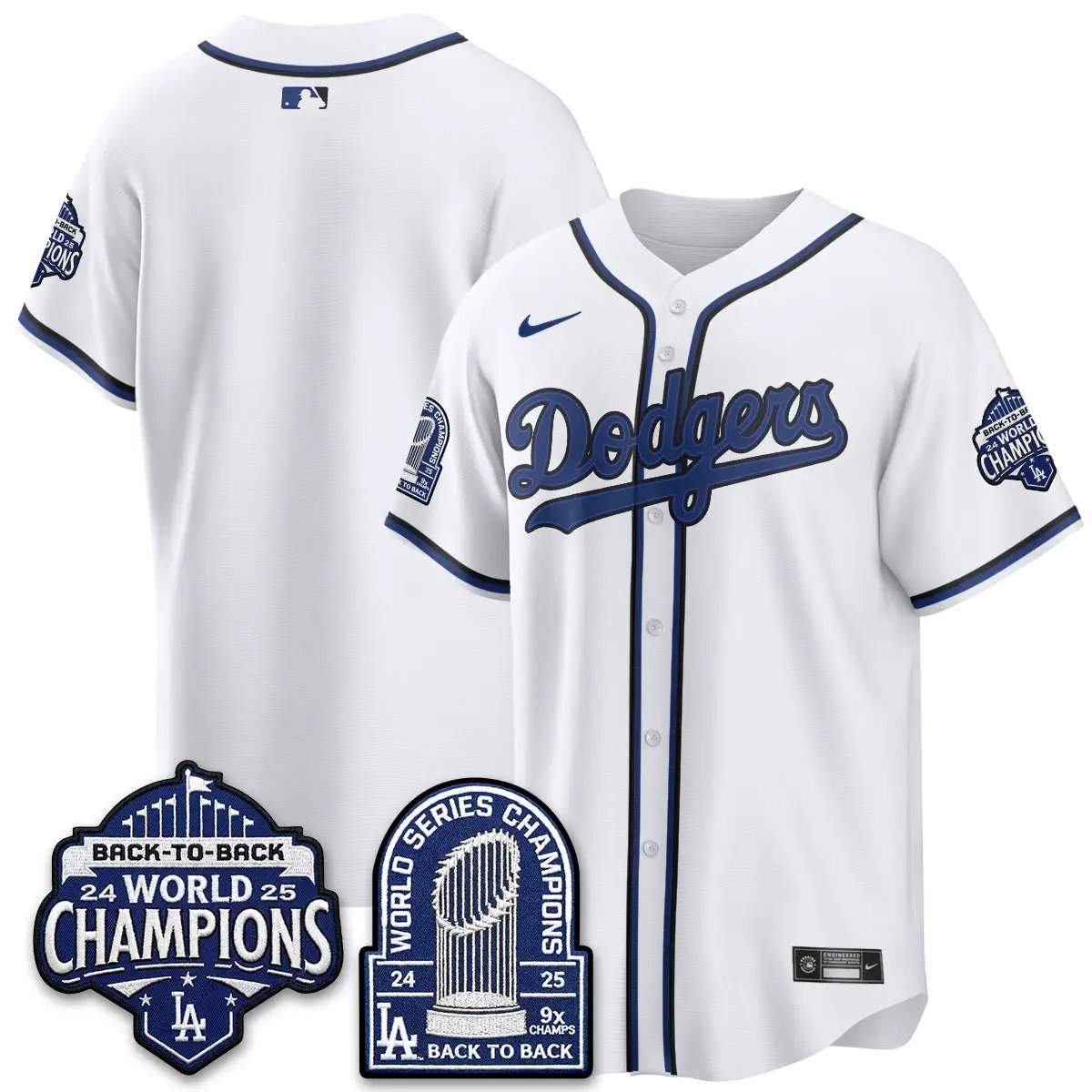LAD 2026 Black Out Style Vapor Limited Jersey - B2B Champs - All Stitched by Los Angeles Dodgers