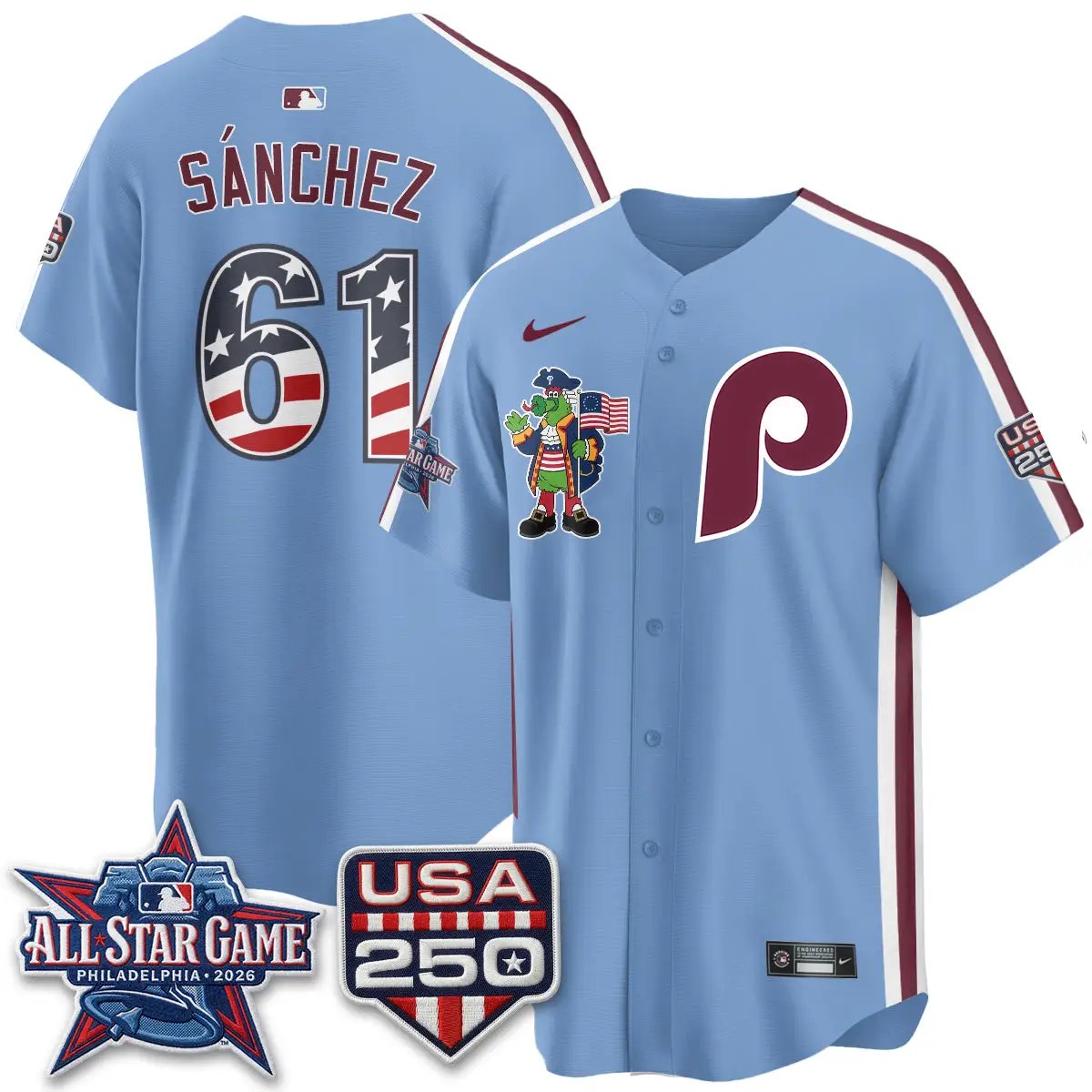 PHI 2026 All Star Phanatic Edition Vapor Jersey - Stitched by Philadelphia Phillies