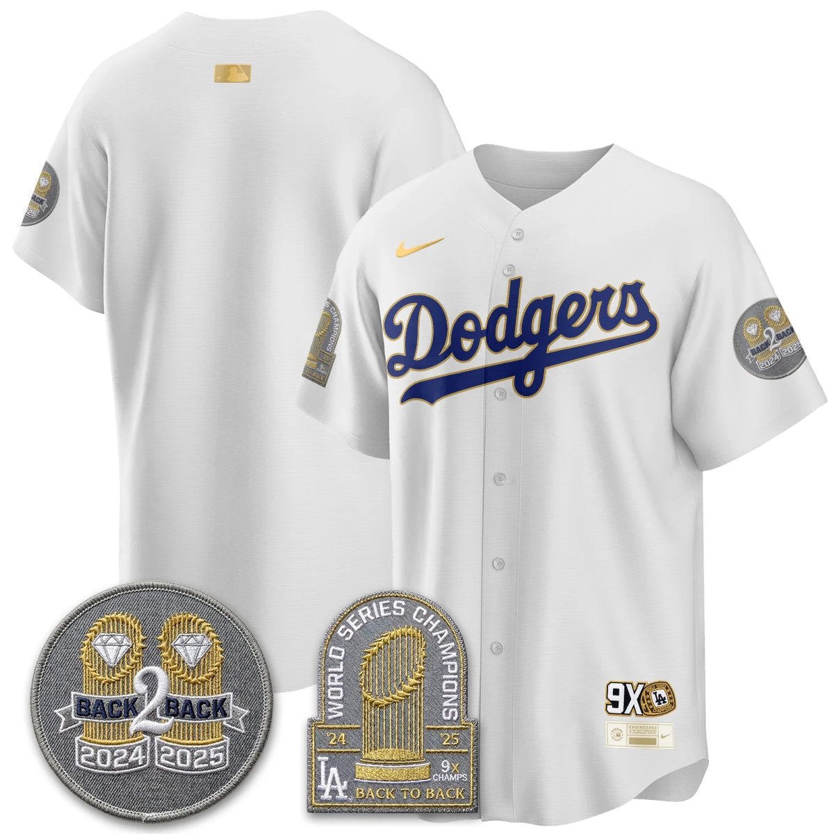 LAD Vapor Limited Jersey - Back to Back Champion - All Stitched by Los Angeles Dodgers