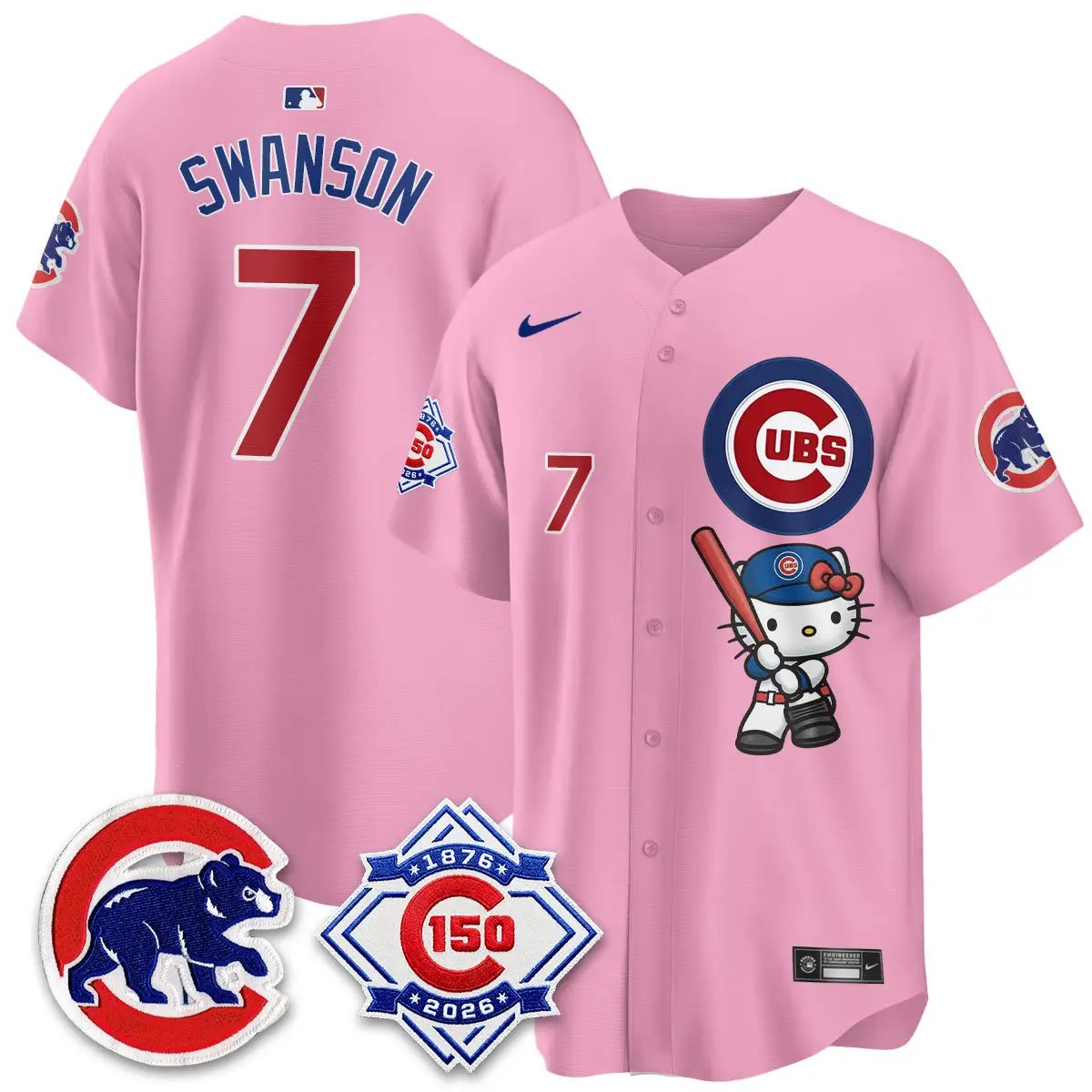 Chicago Cubs x Meow KT Vapor Premier Limited Jersey - All Stitched by Chicago Cubs