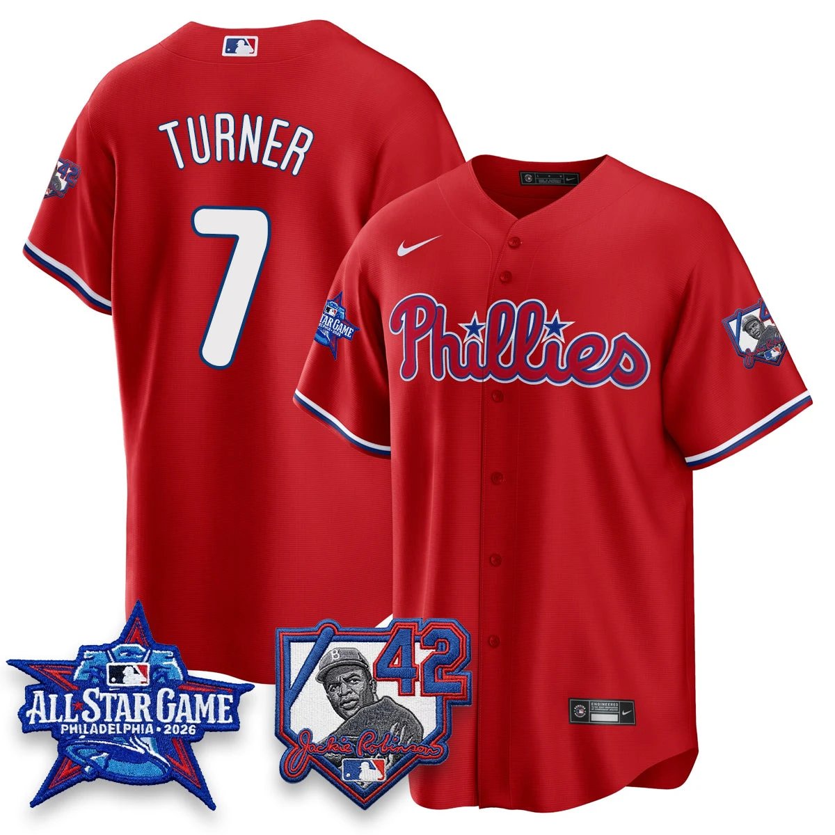Philadelphia Phillies 2026 Jackie Robinson New Era - All Star Game Vapor Limited Jersey - All Stitched by Philadelphia Phillies