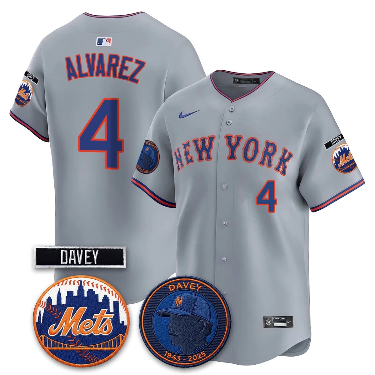 New York Mets 2026 Davey Johnson In Memoriam Vapor Limited Jersey - All Stitched by New York Mets