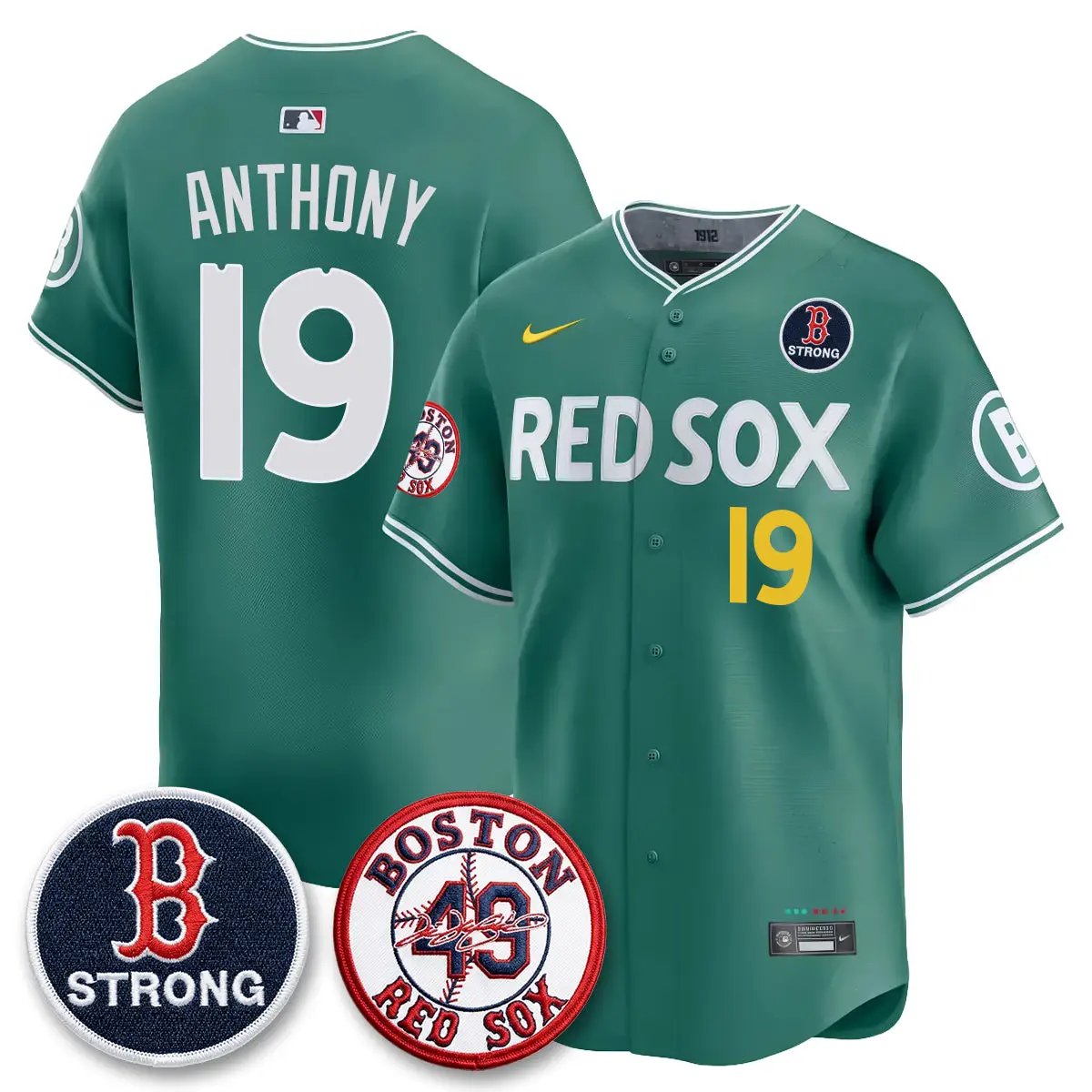 BOS Tim Wakefield Memorial Patch Vaper Premier Limited Jersey - All Stitched V2 by Boston Red Sox