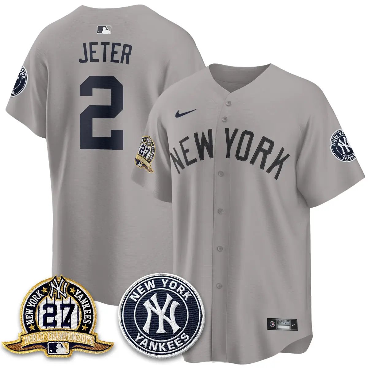 New York Yankees Alternate Jersey - All Stitched by New York Yankees