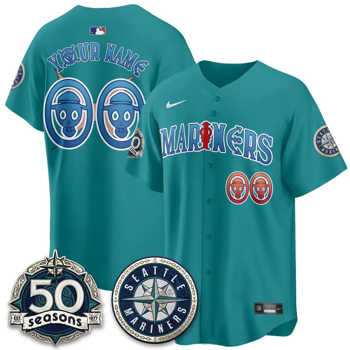 Seattle Mariners x Japanese Cartoon Vapor Limited Custom Jersey - Stitched by Seattle Mariners