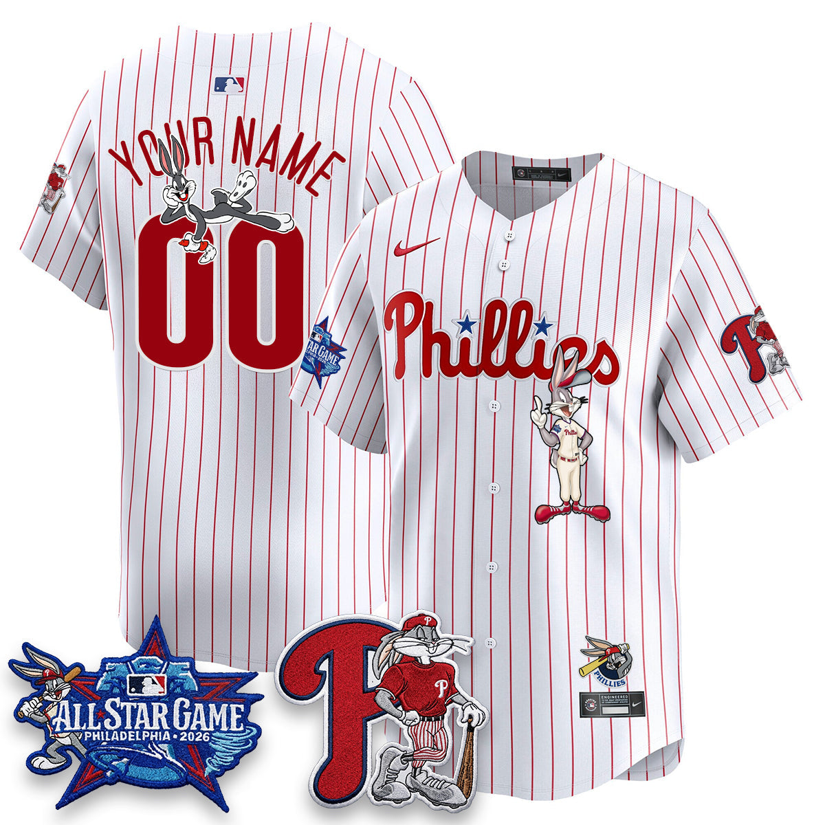 Philadelphia Phillies x Bunny Vapor Premier Limited Custom Jersey - Stitched by Philadelphia Phillies